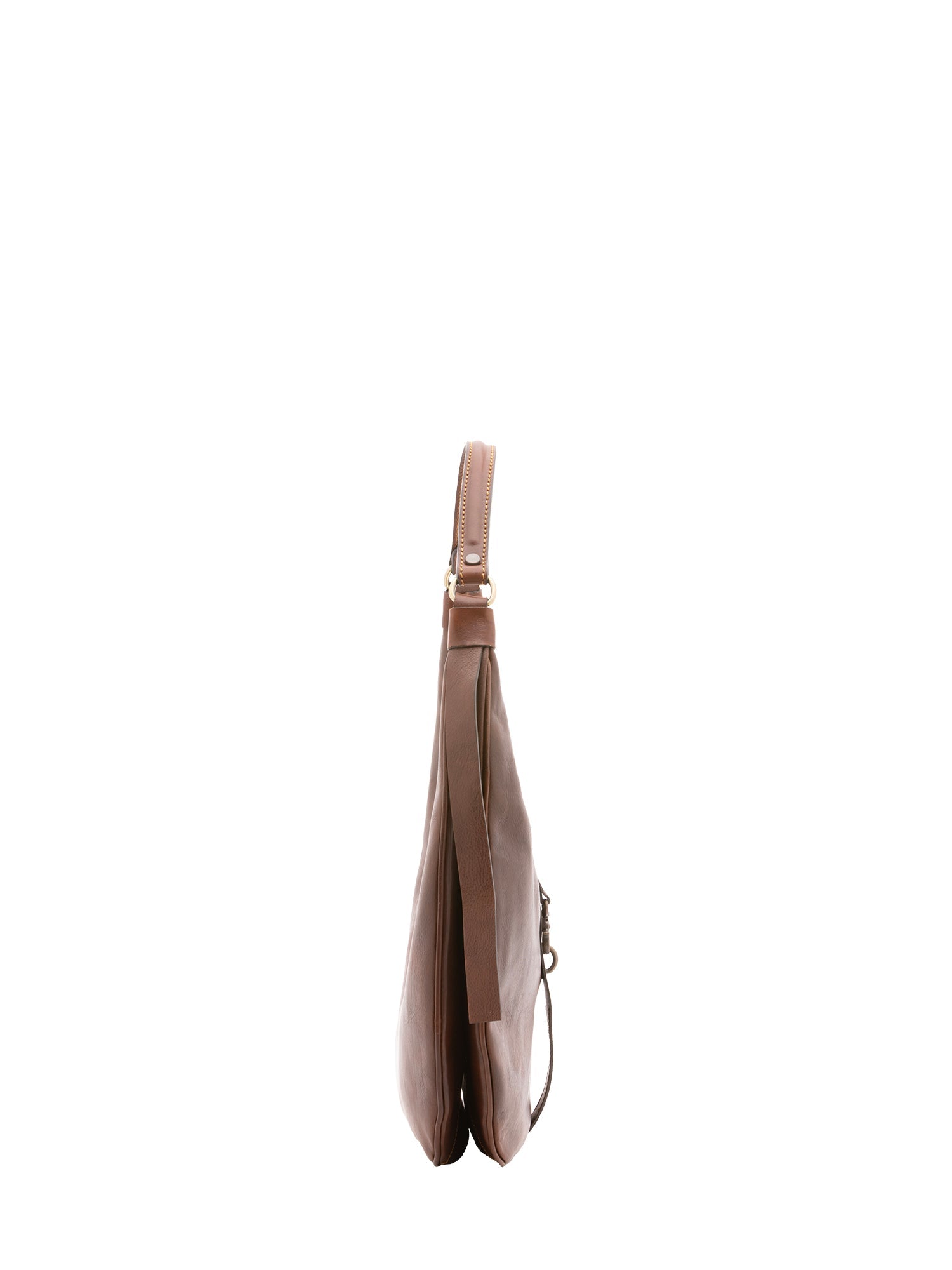 Borsa a spalla da donna 100% vera pelle 4607-TESTA DI MORO Alessia Firenze
