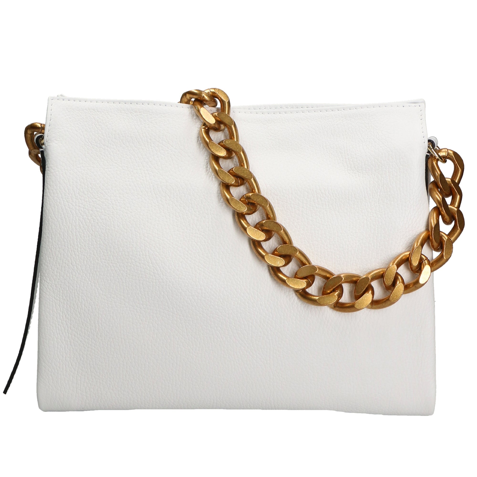 Ilda Borsa a spalla da donna Vera pelle 06110-BIANCO WHITE Chiara Ferretti