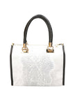 Edna Borsa a bauletto da donna Pelle e camoscio stampato croco 80044-018 GRIGIO MEDIO Chiara Ferretti