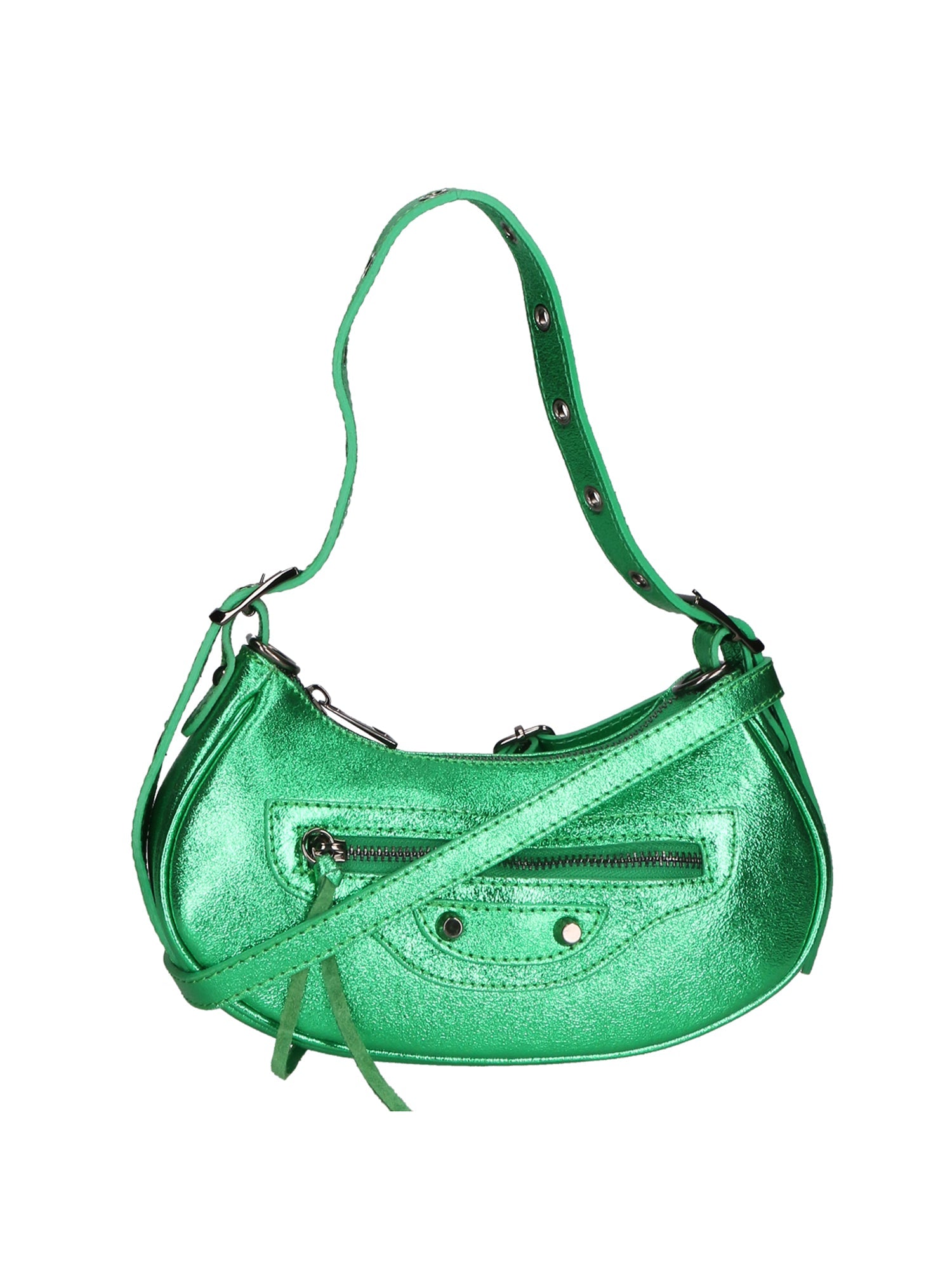 Gloria Borsa a mano da donna Vera pelle 05708-L028 VERDE MEDIO Chiara Ferretti