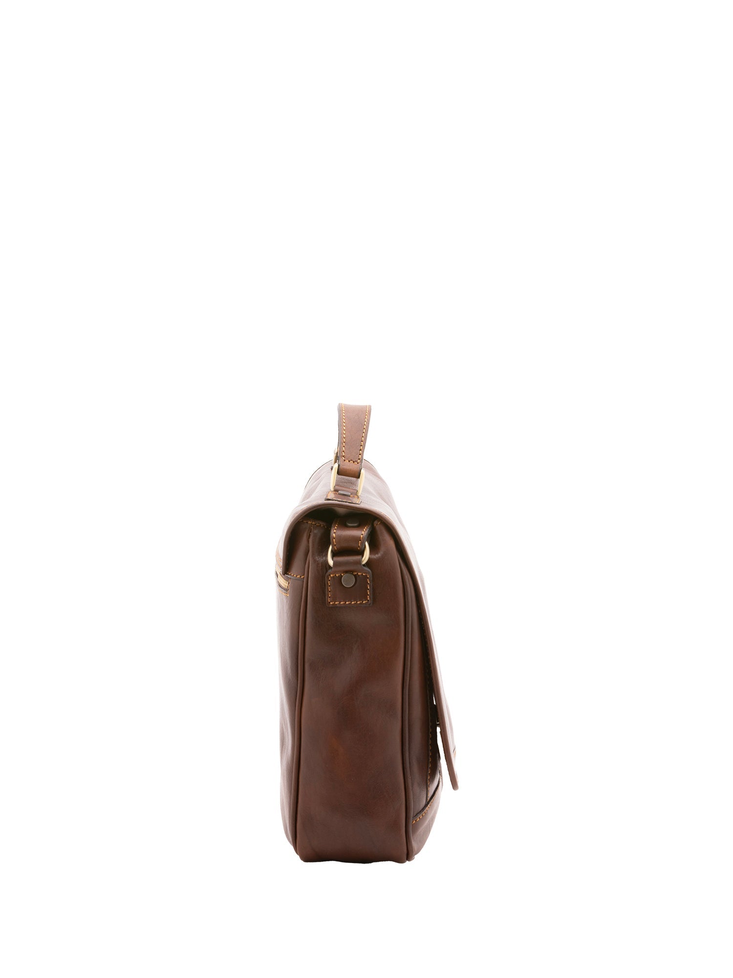 Borsa a mano unisex in vera pelle Made in Italy 4576-TESTA DI MORO Alessia Firenze
