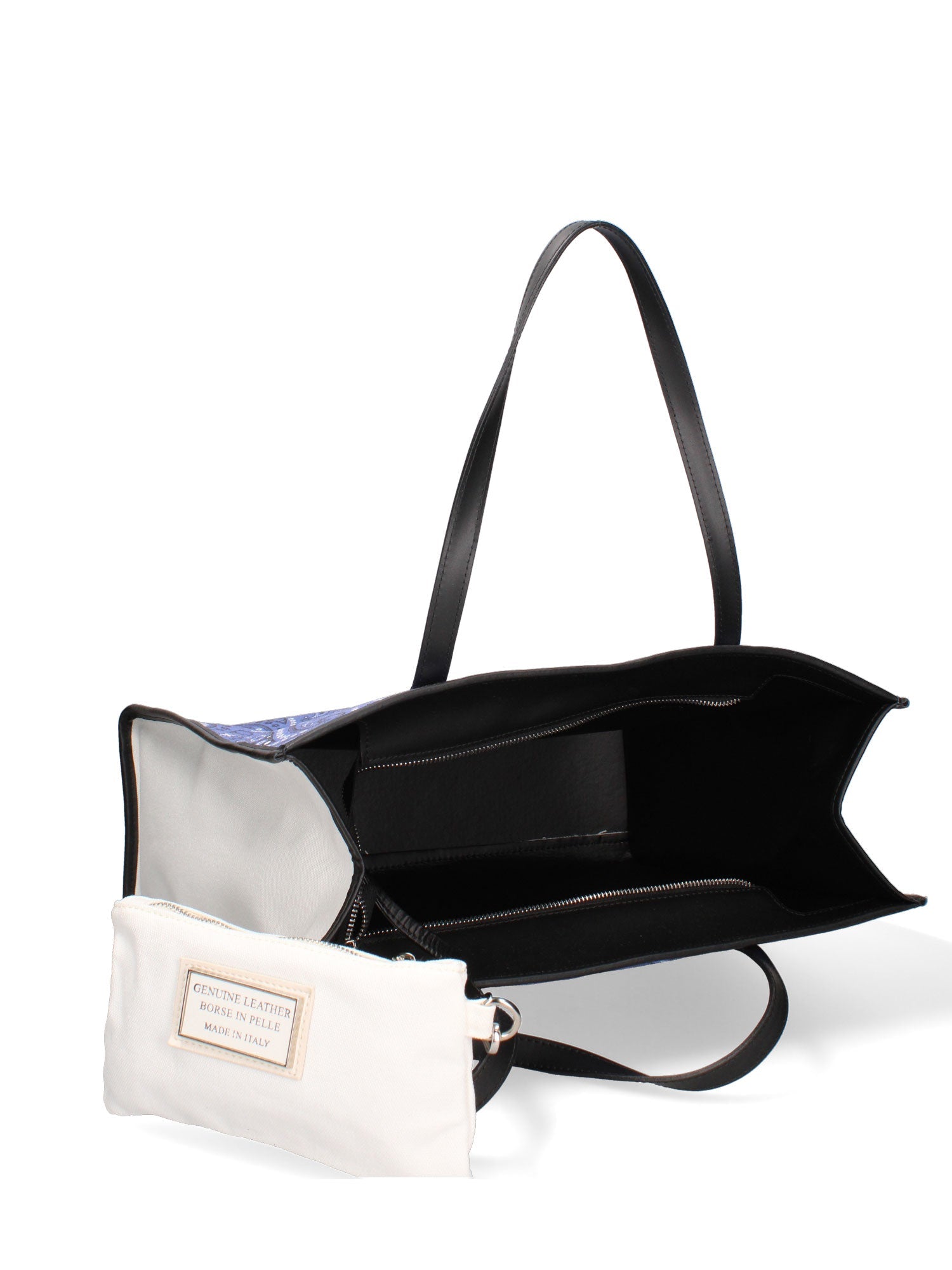 Taormina Borsa a spalla da donna Tela + Vera Pelle 5370-7-NERO Chiara Ferretti