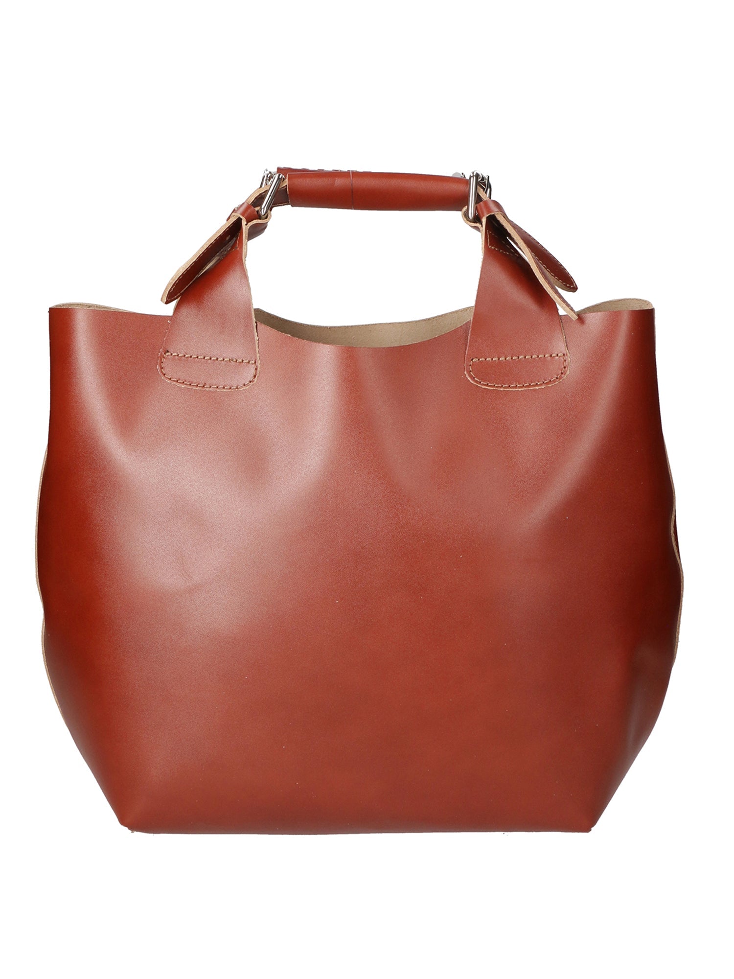Ester Borsa a mano da donna 100% pelle 9007-MARRONE Chiara Ferretti
