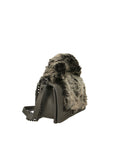 Silvana Pro Borsa a tracolla donna Vera pelle + Calfhair 6599-GRIGIO Chiara Ferretti