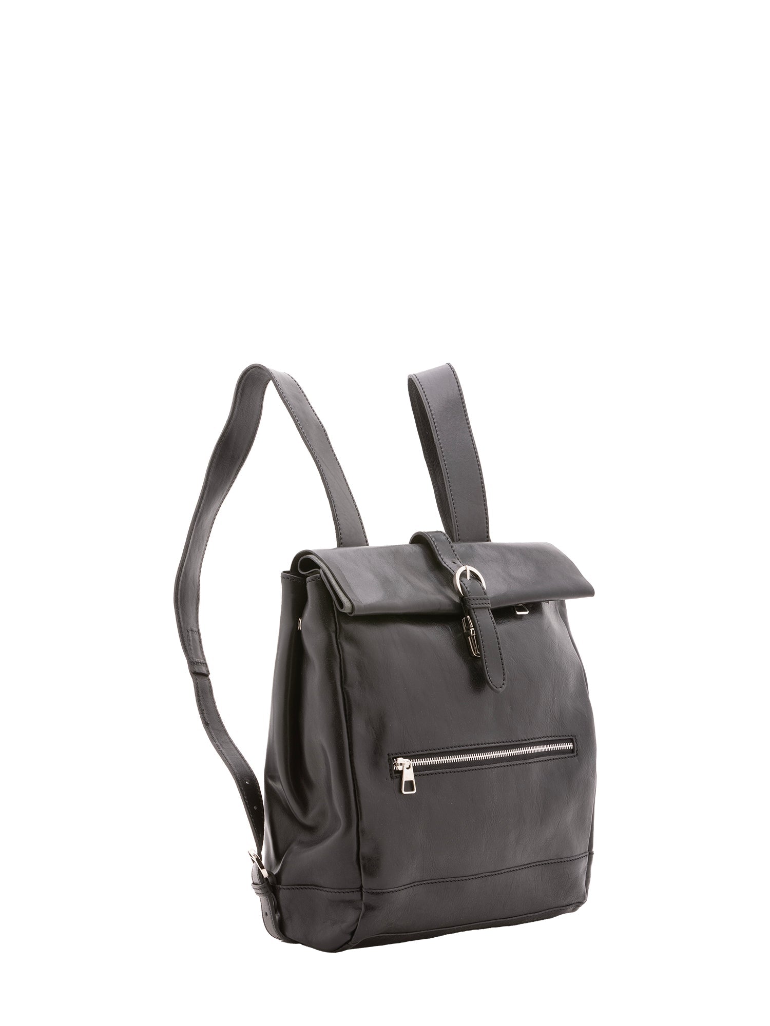 Zaino unisex in vera pelle 100% cotone 4590-NERO Alessia Firenze
