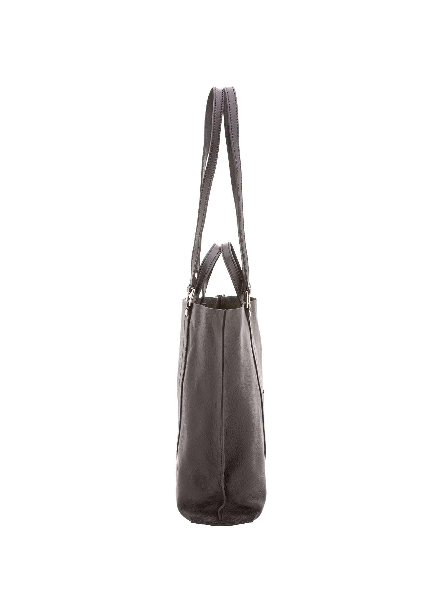 Borsa a spalla unisex in vera pelle Made in Italy 4610-NERO Alessia Firenze