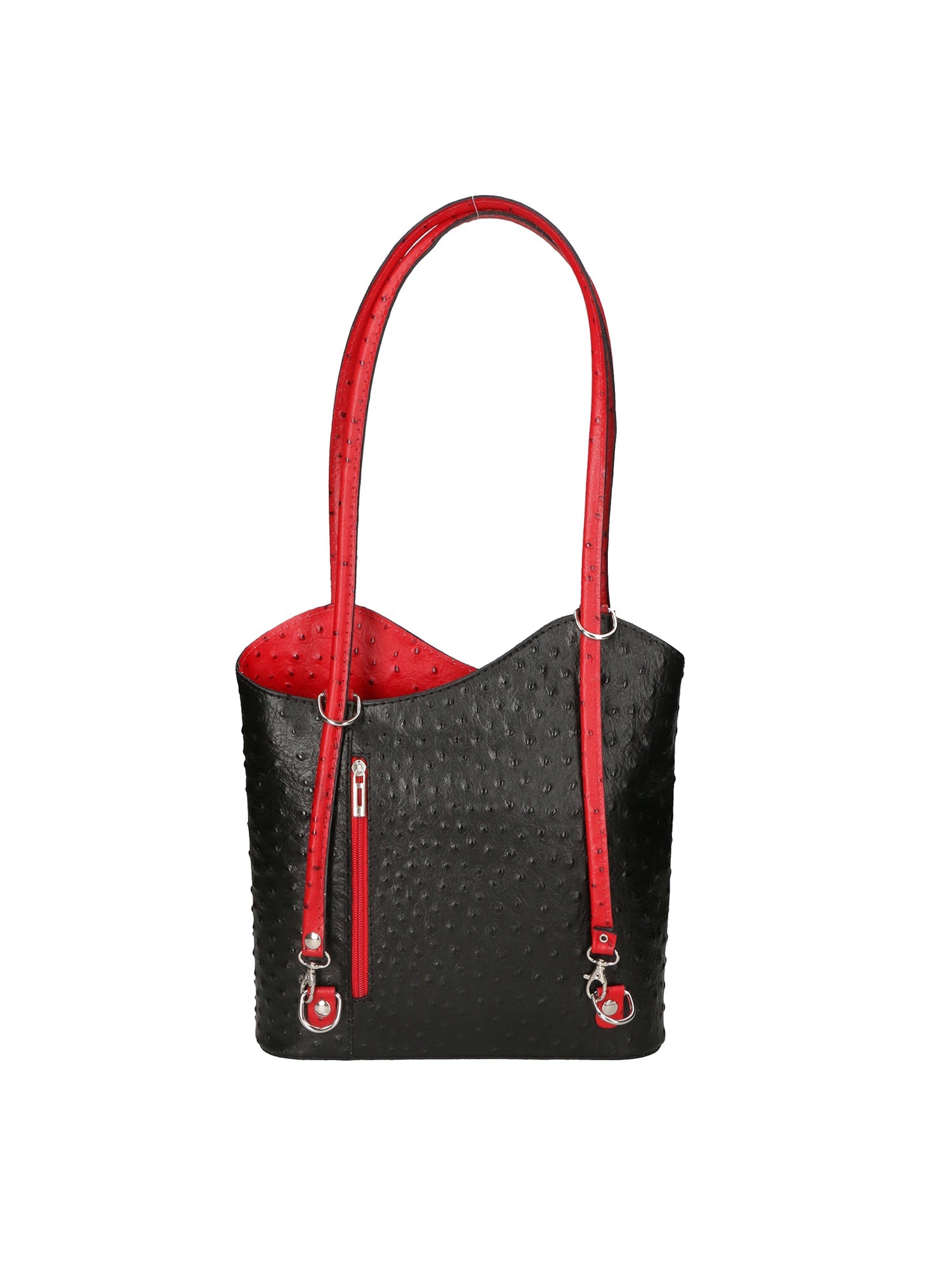 Chanel 3005-20 NERO 12 ROSSO Zaino da donna in vera pelle Chiara Ferretti