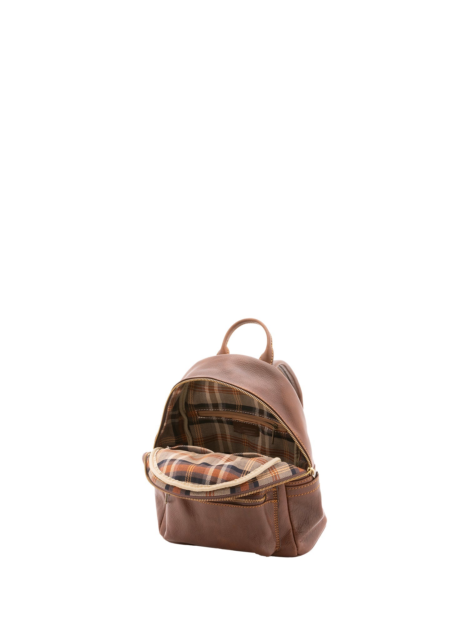 Zaino unisex in vera pelle 100% cotone 4460-TESTA DI MORO Alessia Firenze