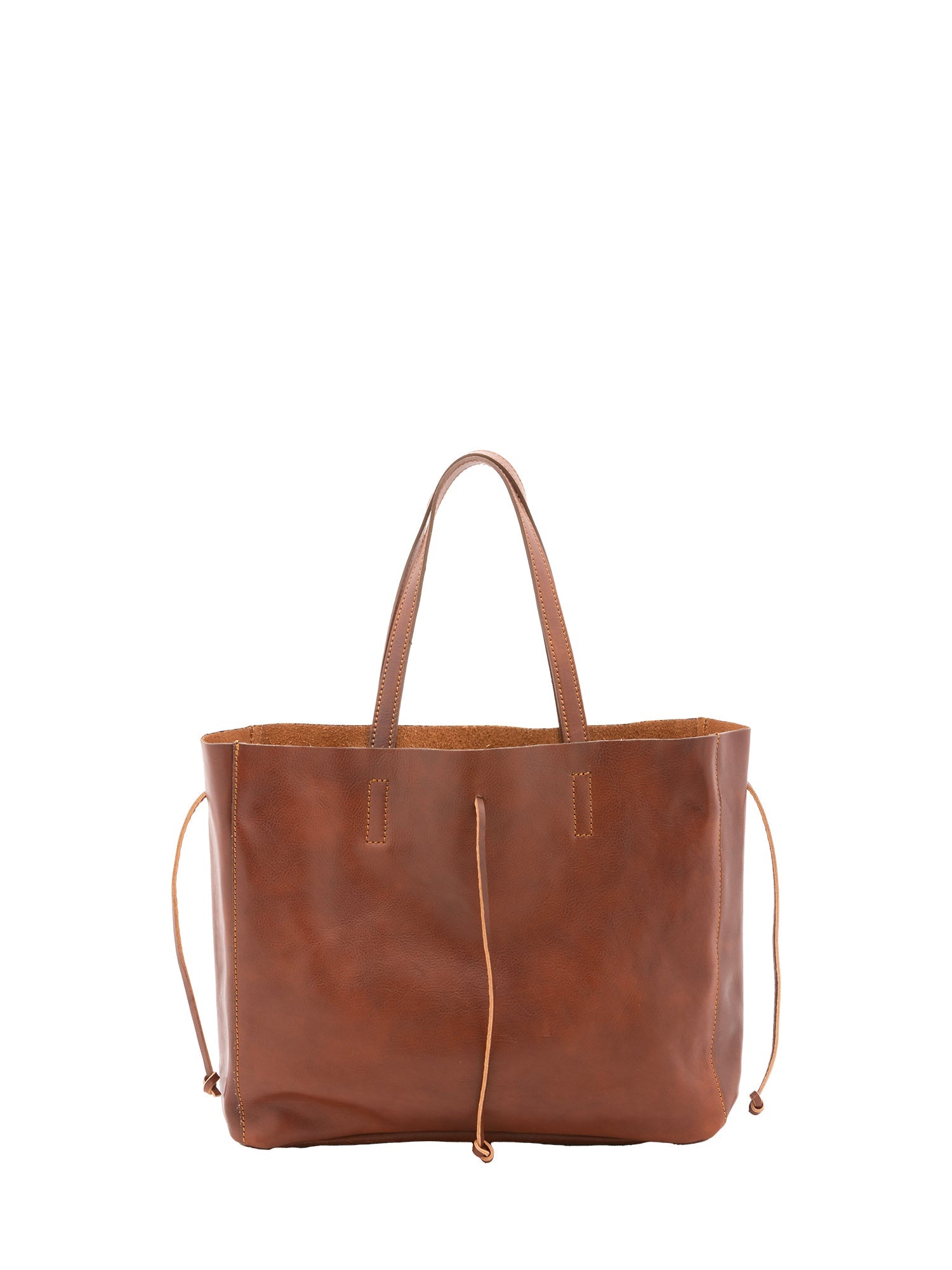Borsa a mano unisex vera pelle Made in Italy 4611-MARRONE Alessia Firenze
