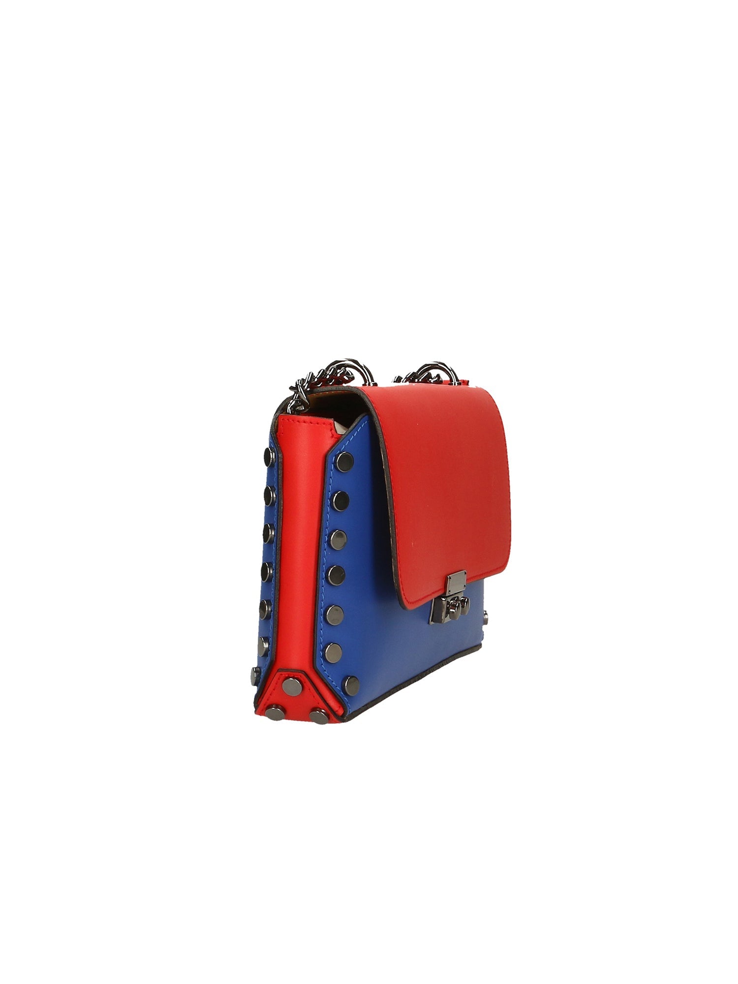 Vera pelle 8641-BLU+ROSSO Borsa a tracolla da donna Evanthe Pro Chiara Ferretti
