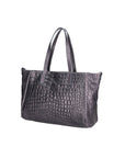 Lorella Borsa a spalla da donna Vera pelle croco 06499-042 GRIGIO SCURO Chiara Ferretti