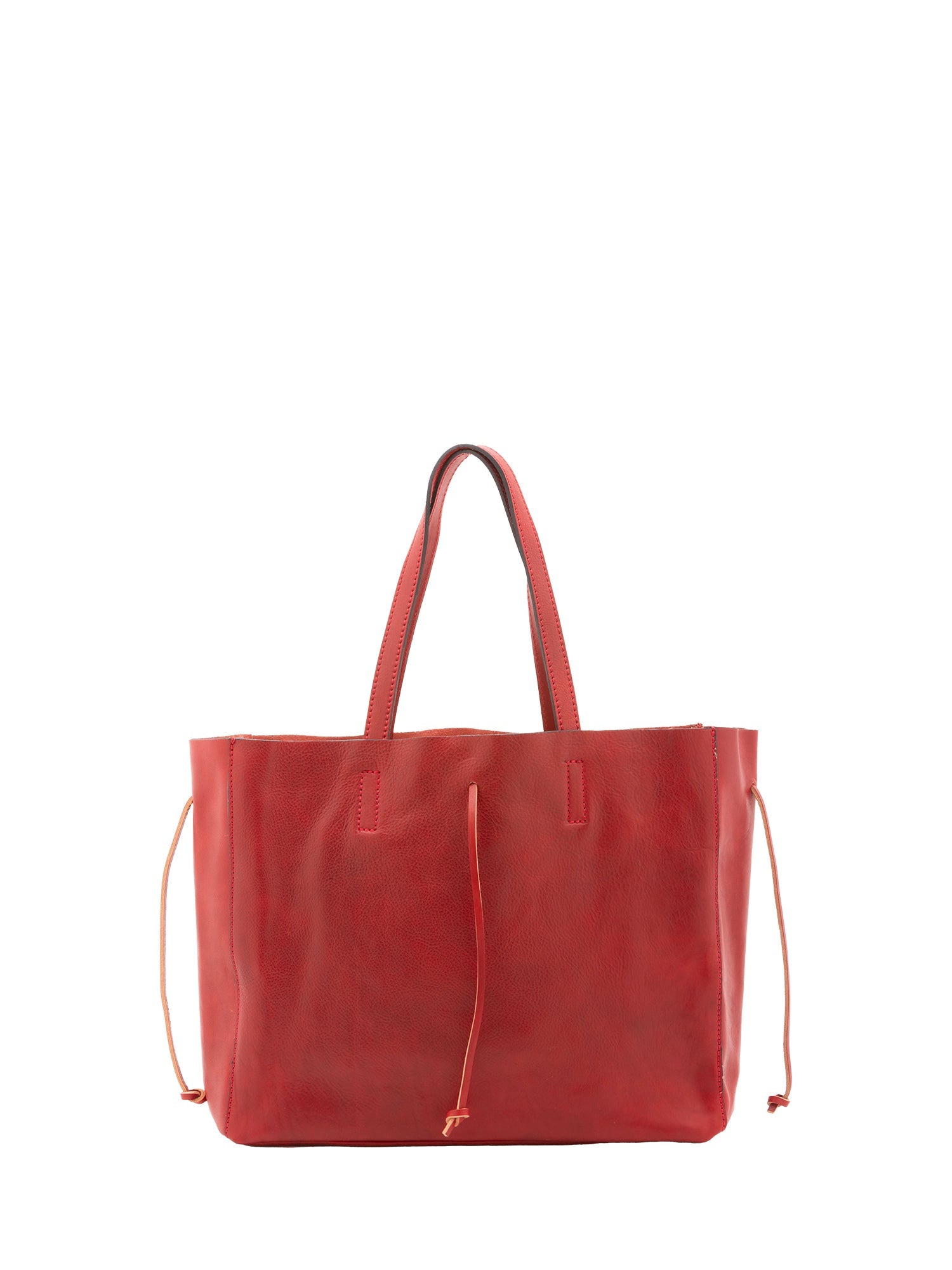 Borsa a mano unisex vera pelle Made in Italy 4611-ROSSO Alessia Firenze