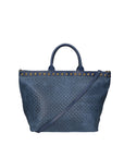 Elowen Plus Borsa Shopper da donna Vera Pelle 80063-BLUJEANS Chiara Ferretti