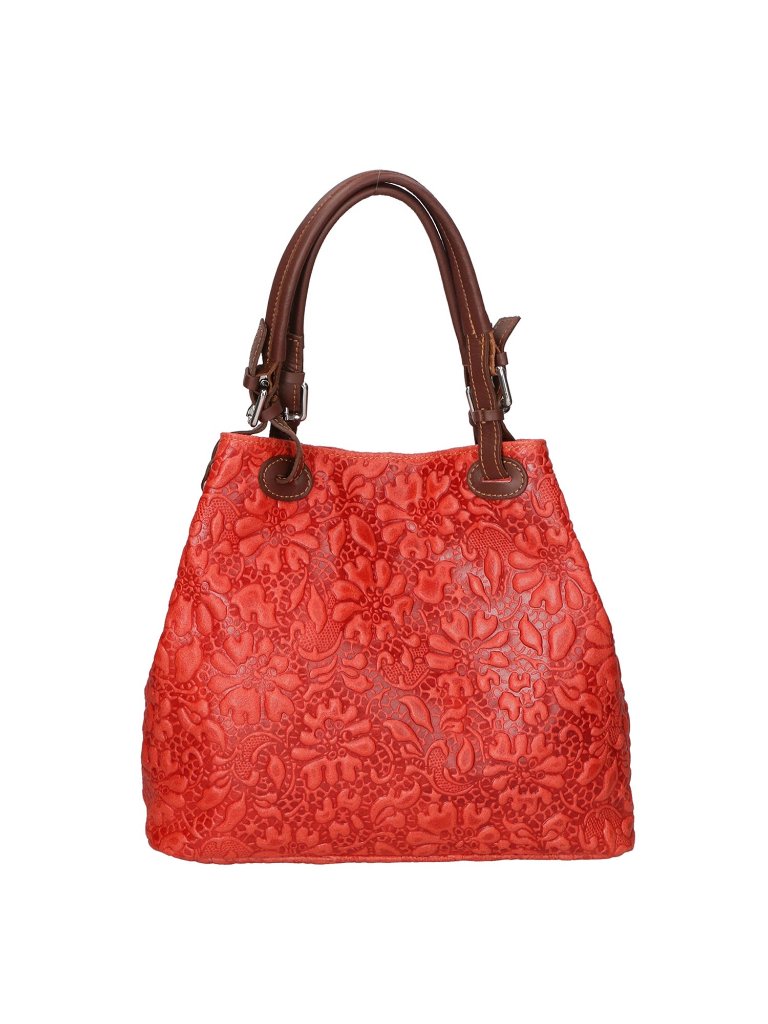 Elenia Borsa a mano da donna Vera pelle 80049-023 ROSSO Chiara Ferretti