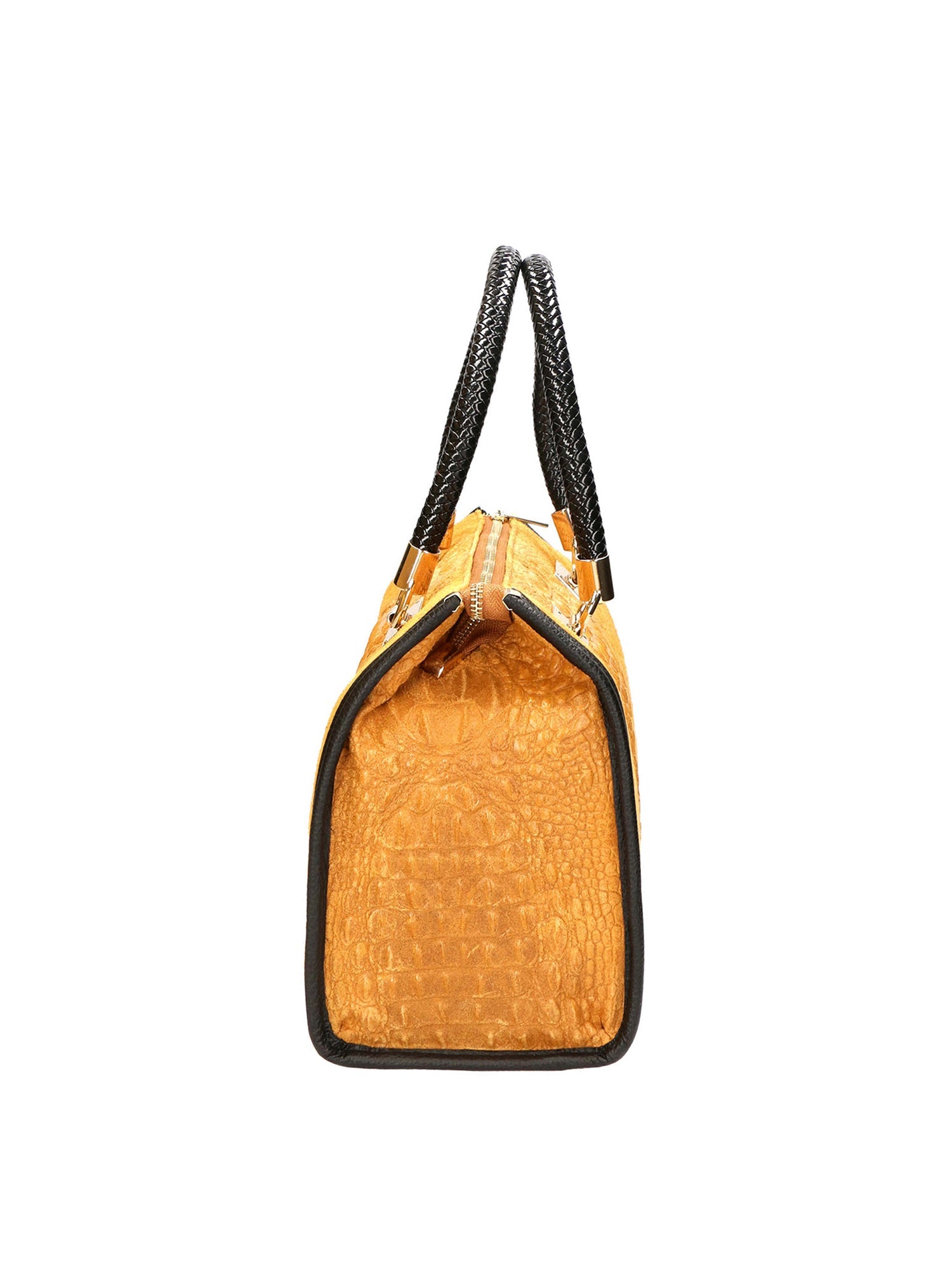 Edna Borsa a bauletto da donna Pelle e camoscio stampato croco 80044-031 CUOIO SCURO Chiara Ferretti