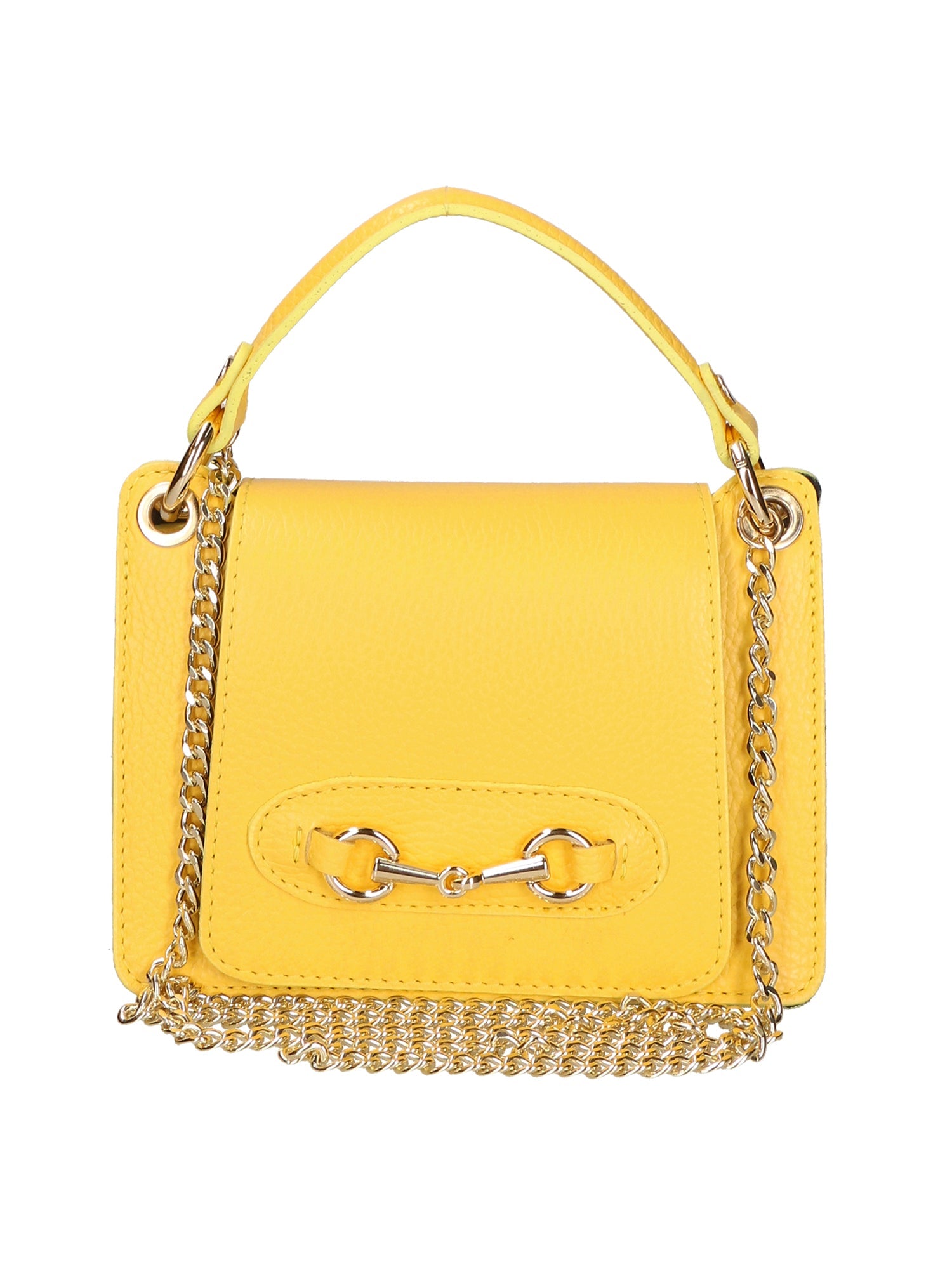 Greta Borsa a mano da donna Vera pelle 05896-C65 GIALLO Chiara Ferretti