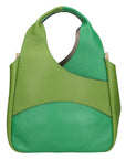 Iside Borsa a mano da donna 100% pelle 05793-D47 VERDE MELA + D507 ALOE Chiara Ferretti