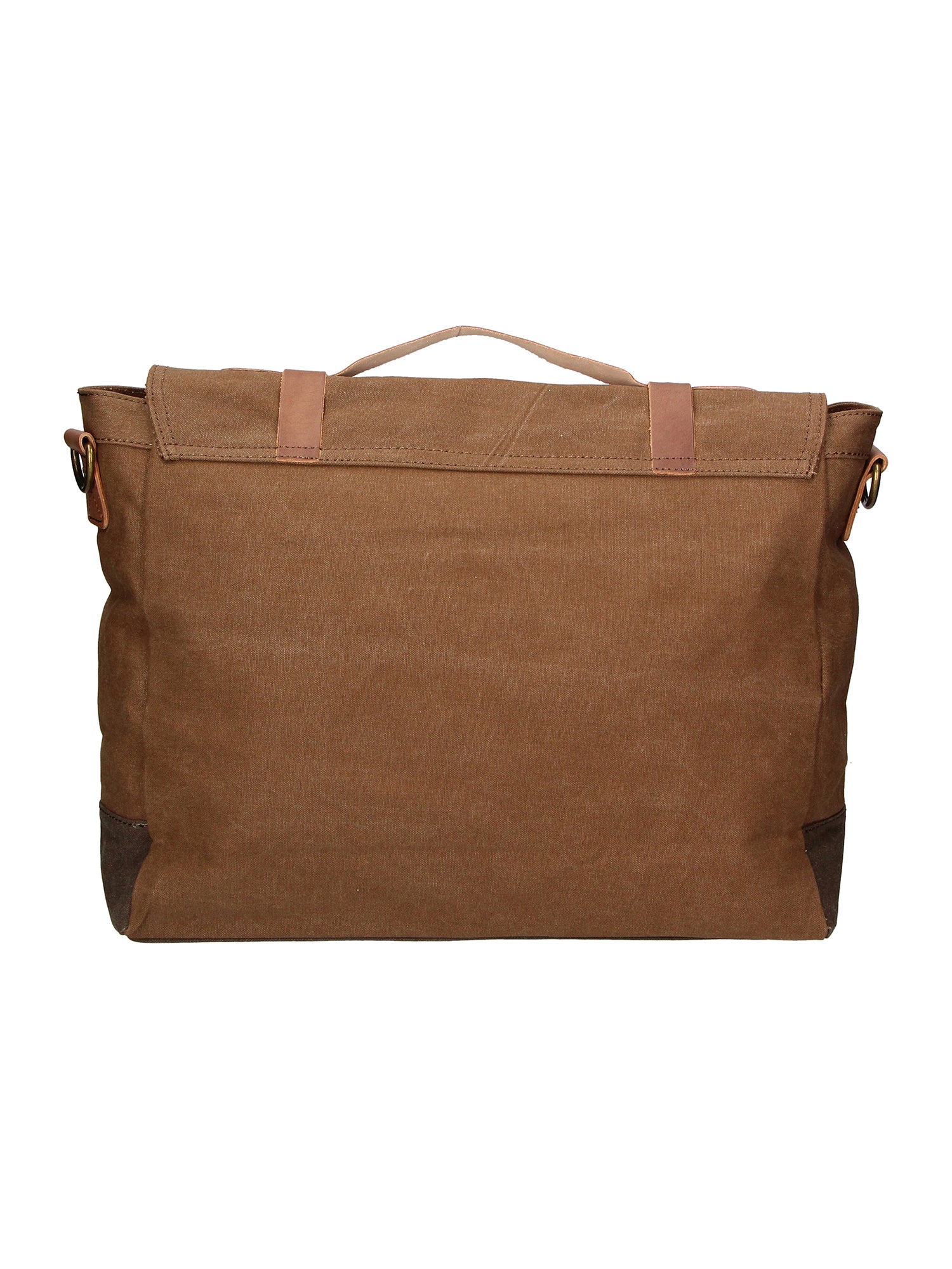 Minerva Borsa a mano unisex Canvas e pelle ZG3011-FANGO TAUPE Chiara Ferretti