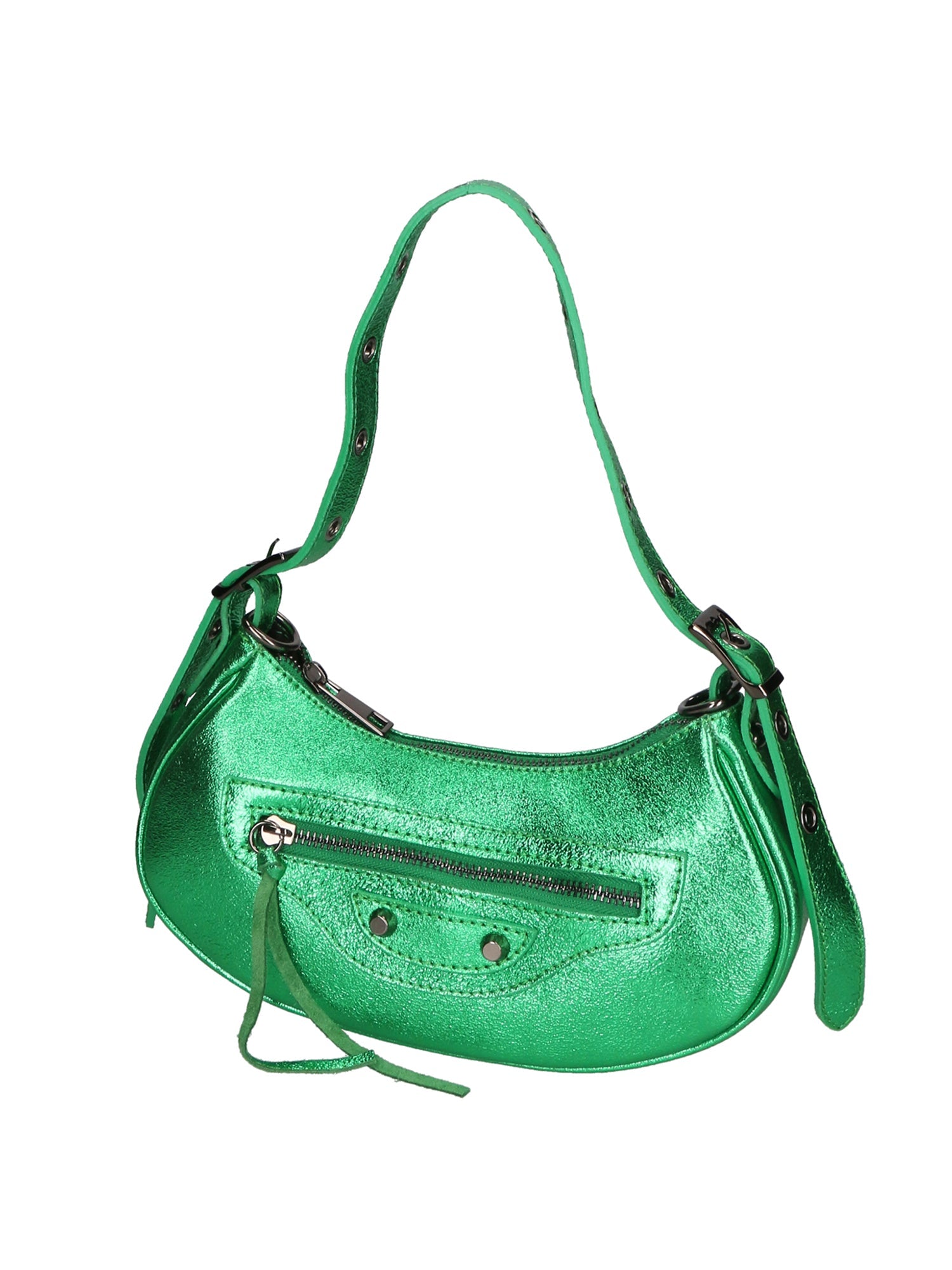 Gloria Borsa a mano da donna Vera pelle 05708-L028 VERDE MEDIO Chiara Ferretti
