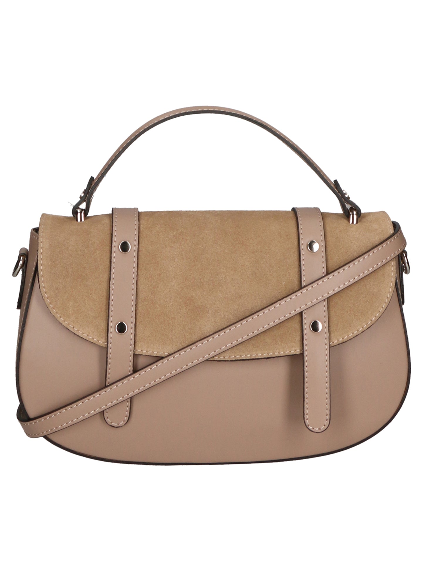 Genziana Borsa a mano da donna Vera pelle 05993-L113 TAUPE+TAUPE Chiara Ferretti