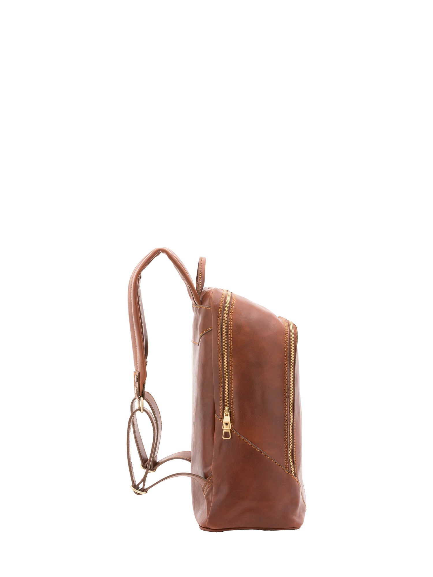 Zaino unisex in vera pelle 100% cotone 4428-MARRONE Alessia Firenze