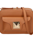 Ilenia Borsa a tracolla da donna 100% pelle 06013-L125 CUOIO Chiara Ferretti