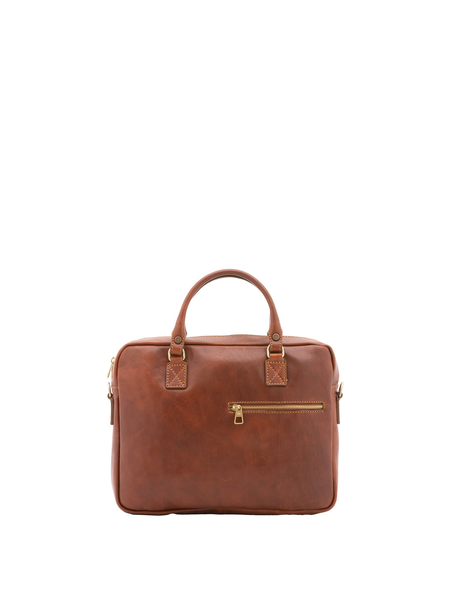 Borsa a mano unisex in vera pelle Made in Italy 4318-MARRONE Alessia Firenze