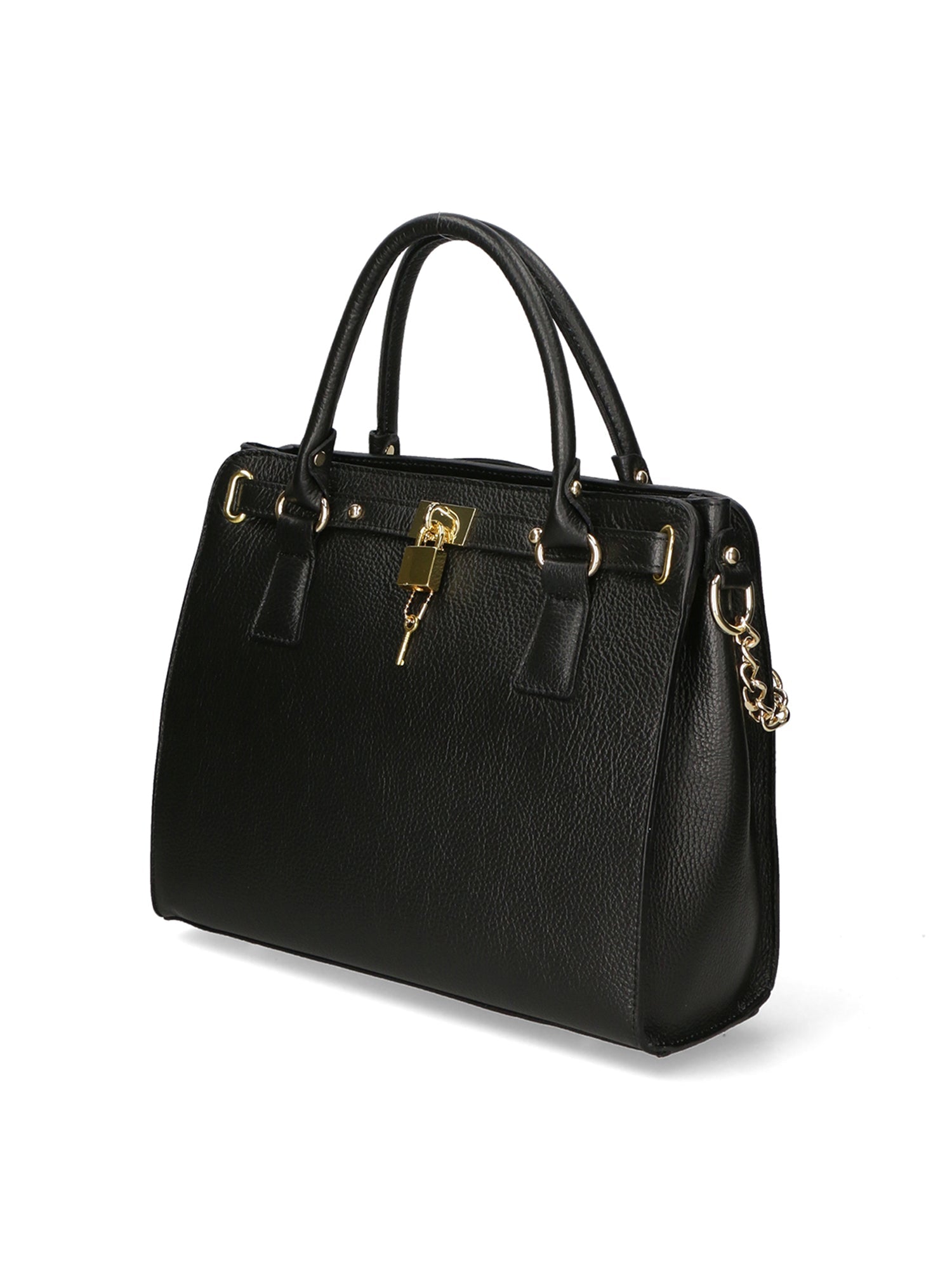 Dorotea Borsa a mano da donna 100% pelle 80040-D28 NERO BLACK Chiara Ferretti