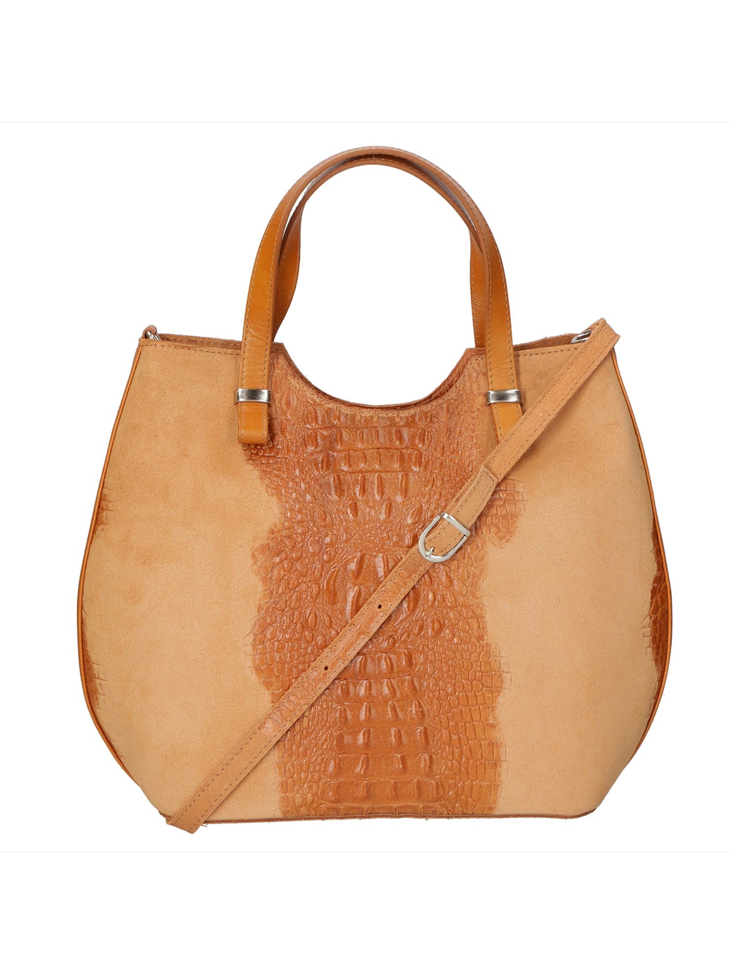 Elda Borsa a mano da donna Vera pelle croco 80046 1-CUOIO Chiara Ferretti