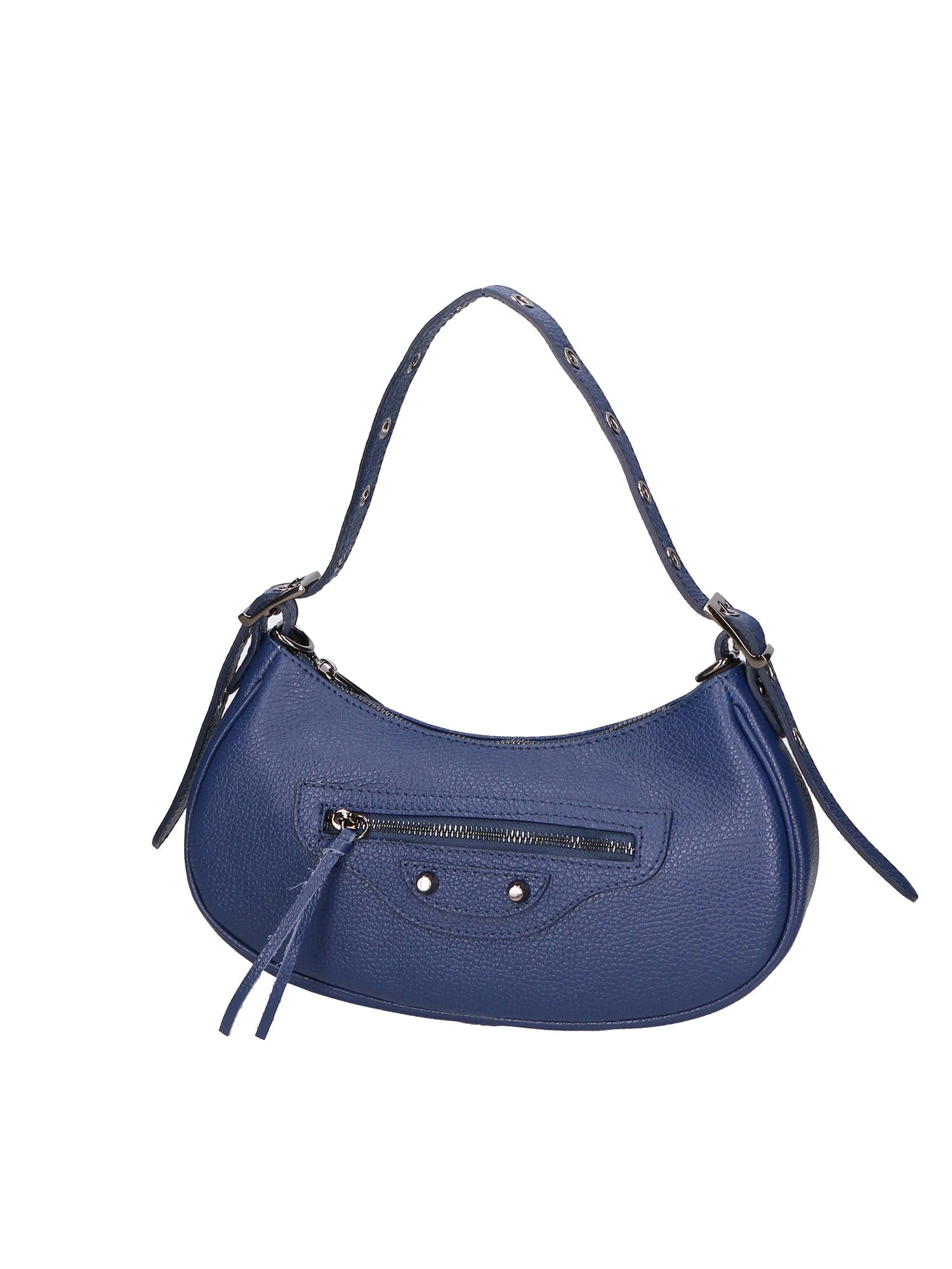Loredana Damen-Schultertasche aus echtem Leder, hergestellt in Italien, 15 x 30 x 8 cm