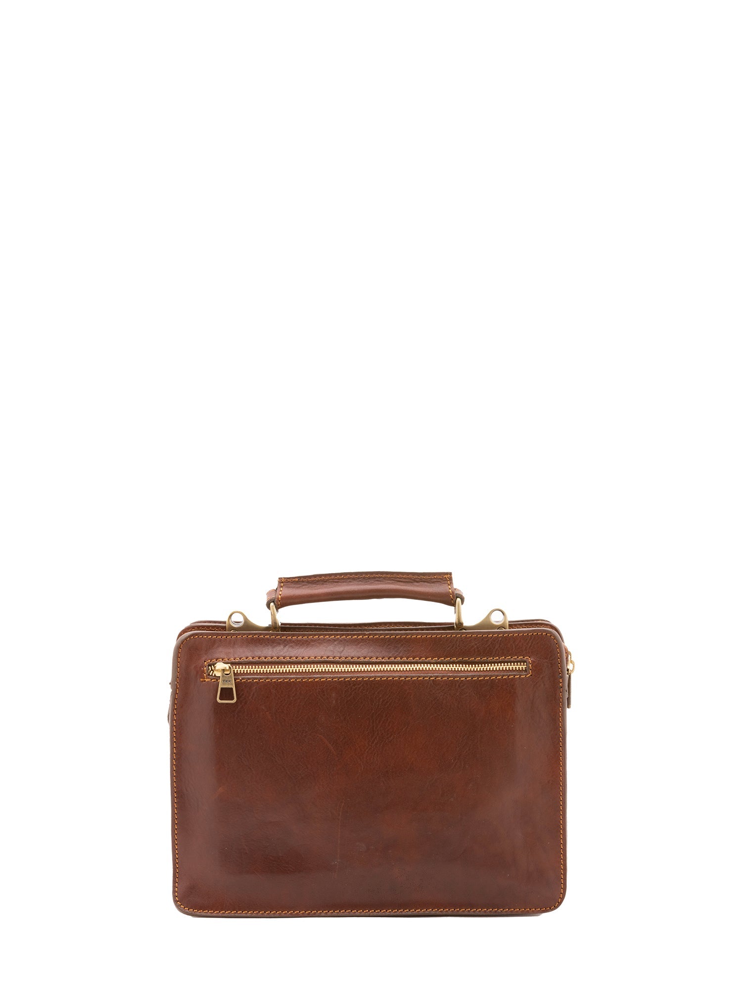 Borsa a mano unisex in vera pelle Made in Italy 4506-MARRONE Alessia Firenze