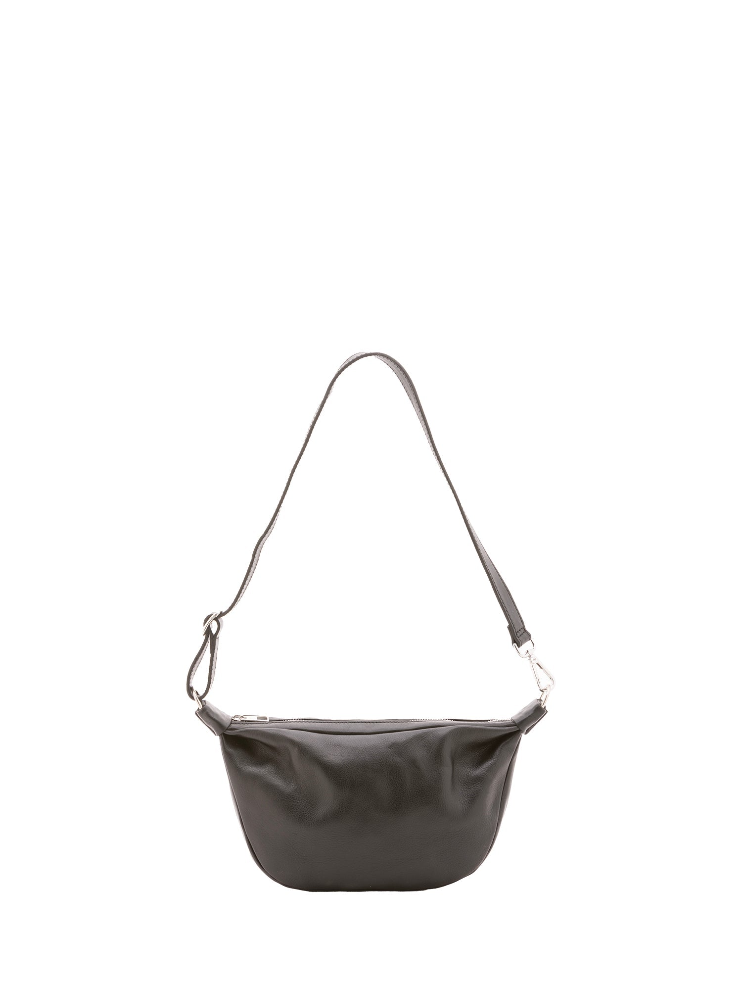 Borsa a spalla unisex in vera pelle 100% cotone 4603-NERO Alessia Firenze