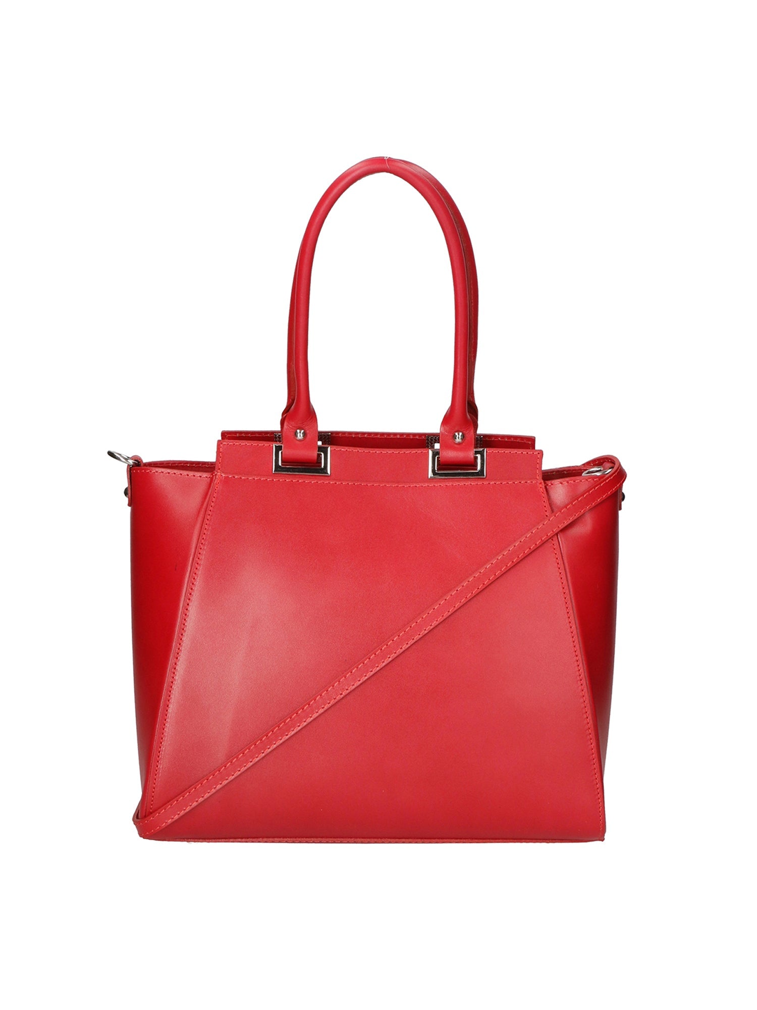 Fatima Borsa a mano da donna 100% pelle 9060-ROSSO RED Chiara Ferretti