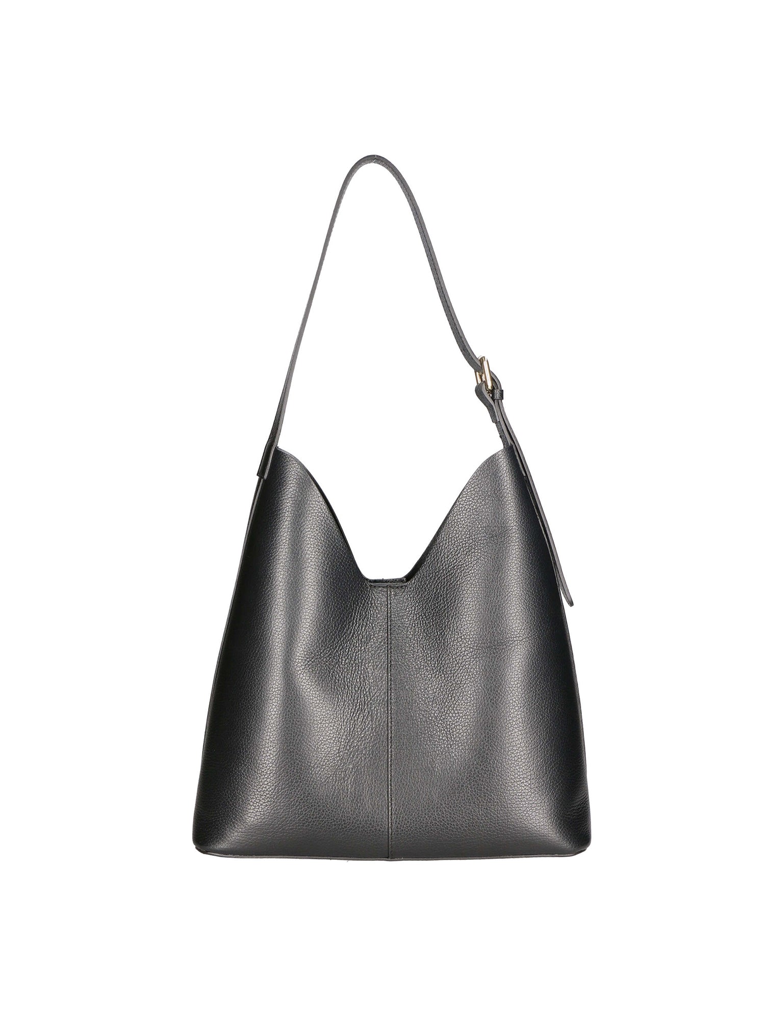 Lucetta Borsa a spalla da donna Vera pelle 04513-D28 NERO BLACK Chiara Ferretti