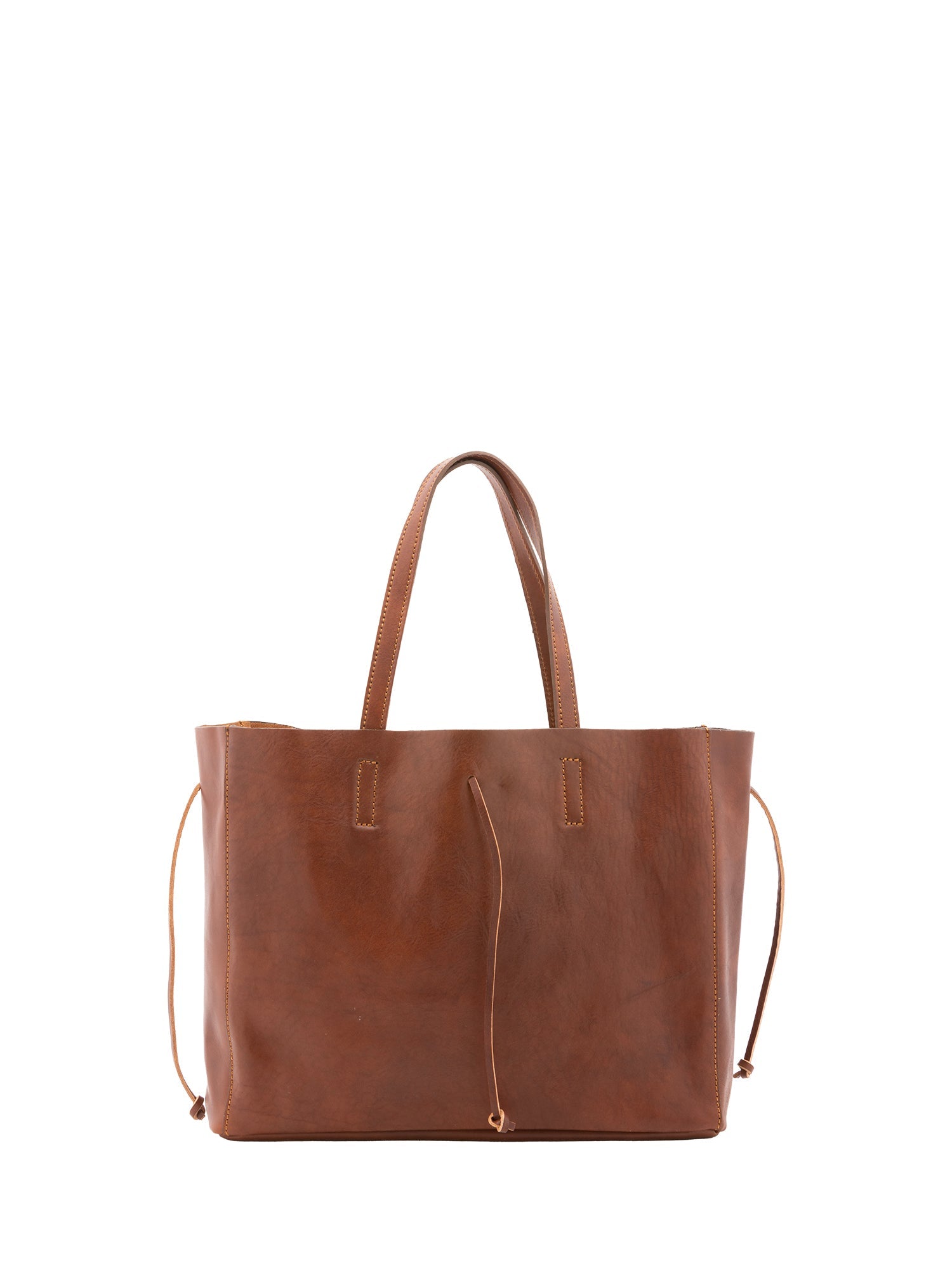 Borsa a mano unisex vera pelle Made in Italy 4611-MARRONE Alessia Firenze