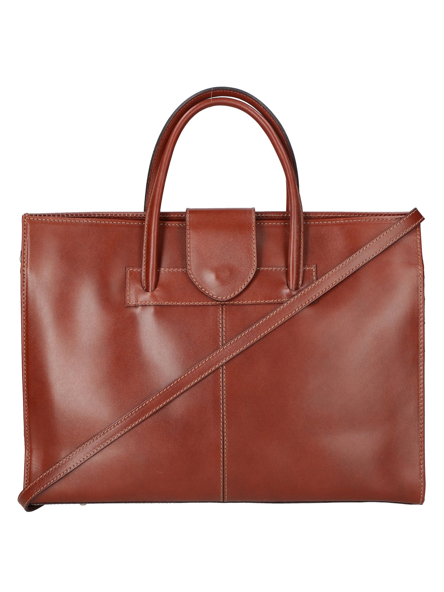 Evelina Borsa a mano da donna 100% pelle 9025-MARRONE Chiara Ferretti