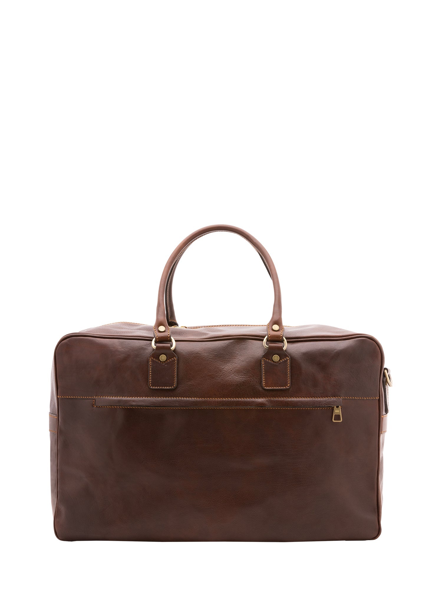 Borsa da viaggio unisex vera pelle 100% cotone 4562-TESTA DI MORO Alessia Firenze