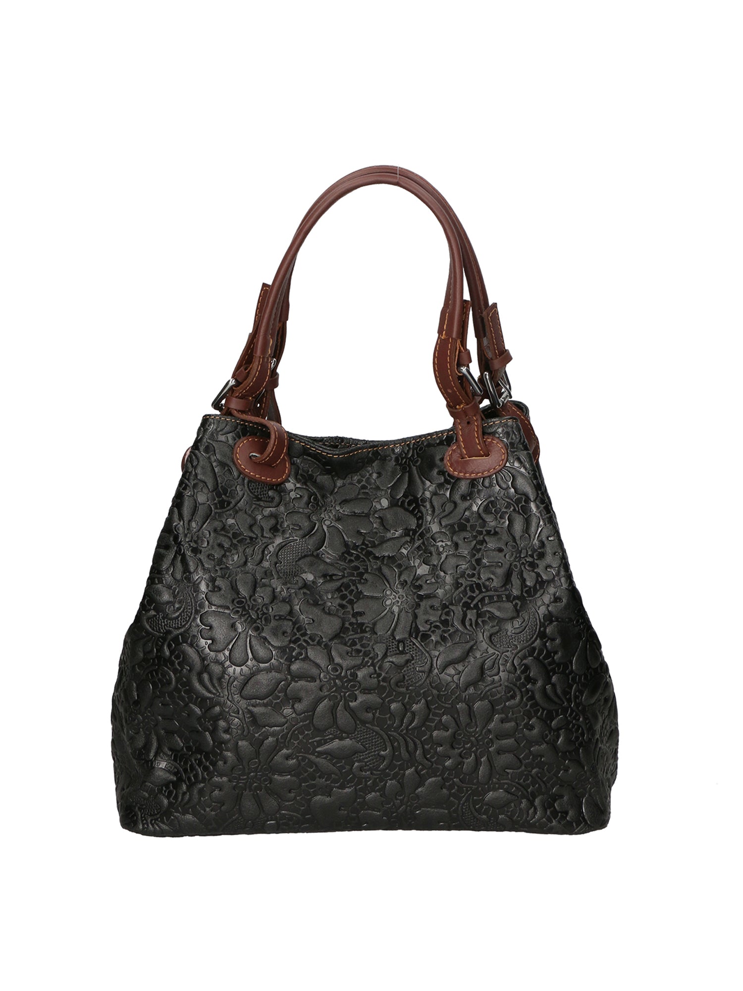Elenia Borsa a mano da donna Vera pelle 80049-019 NERO Chiara Ferretti
