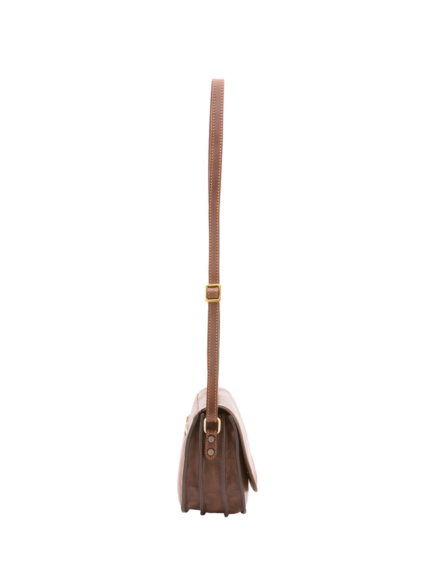 Borsa a tracolla da donna 100% vera pelle 4582-TESTA DI MORO Alessia Firenze