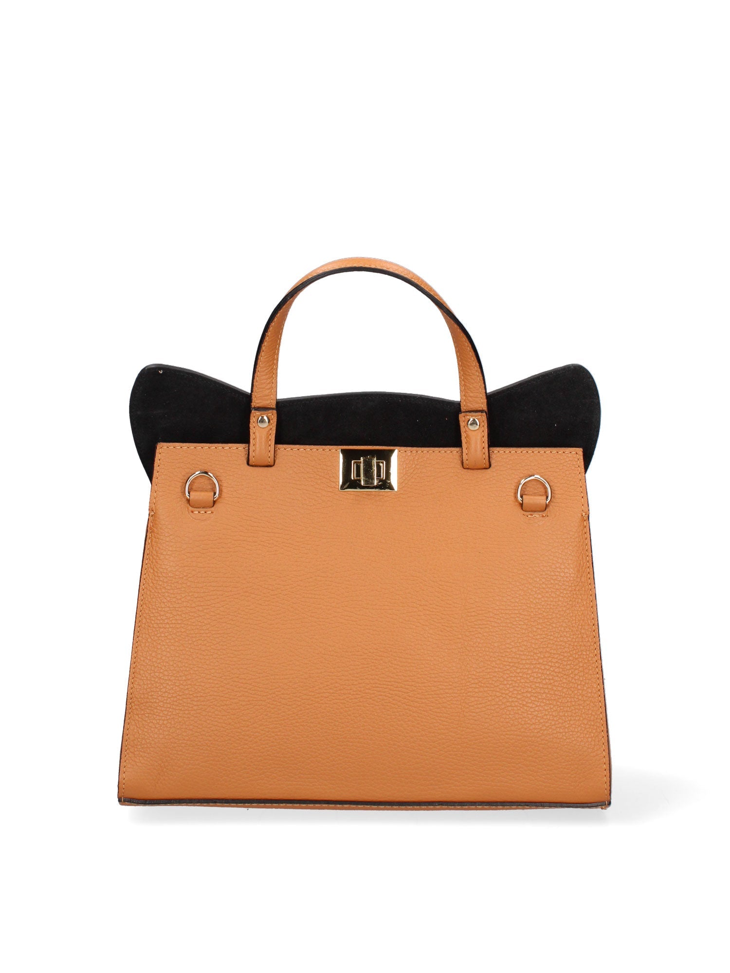 Arancia Borsa a mano da donna 100% pelle 8969-CUOIO+NOCCIOLA Chiara Ferretti