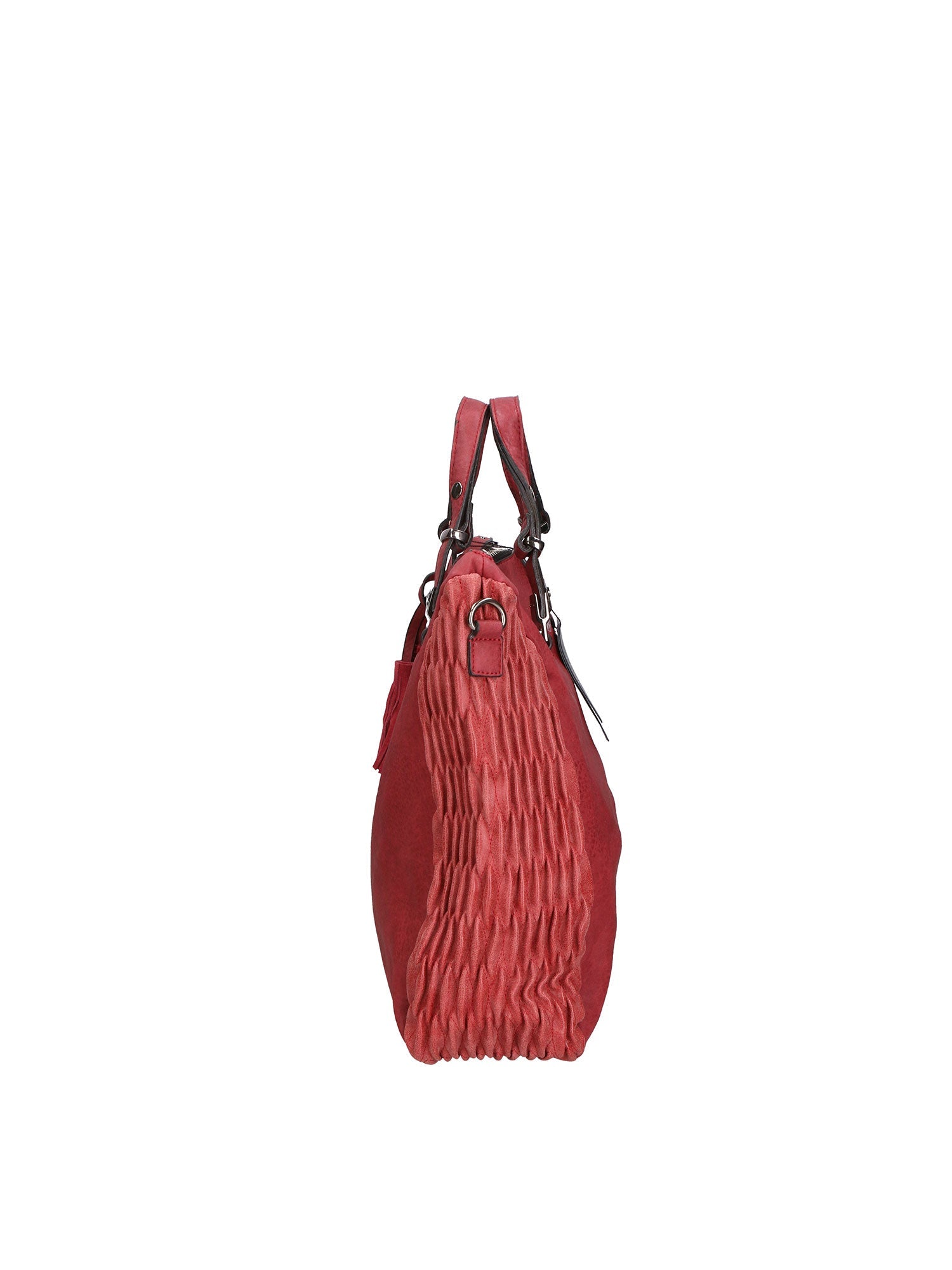 Zaffira Borsa a spalla da donna Misto nylon e pelle LK0264-BORDEAUX Chiara Ferretti