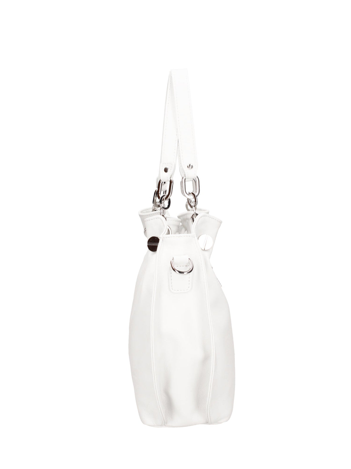 Ereba Borsa a mano da donna Made in Italy 100% pelle 3305-S01 BIANCO Chiara Ferretti