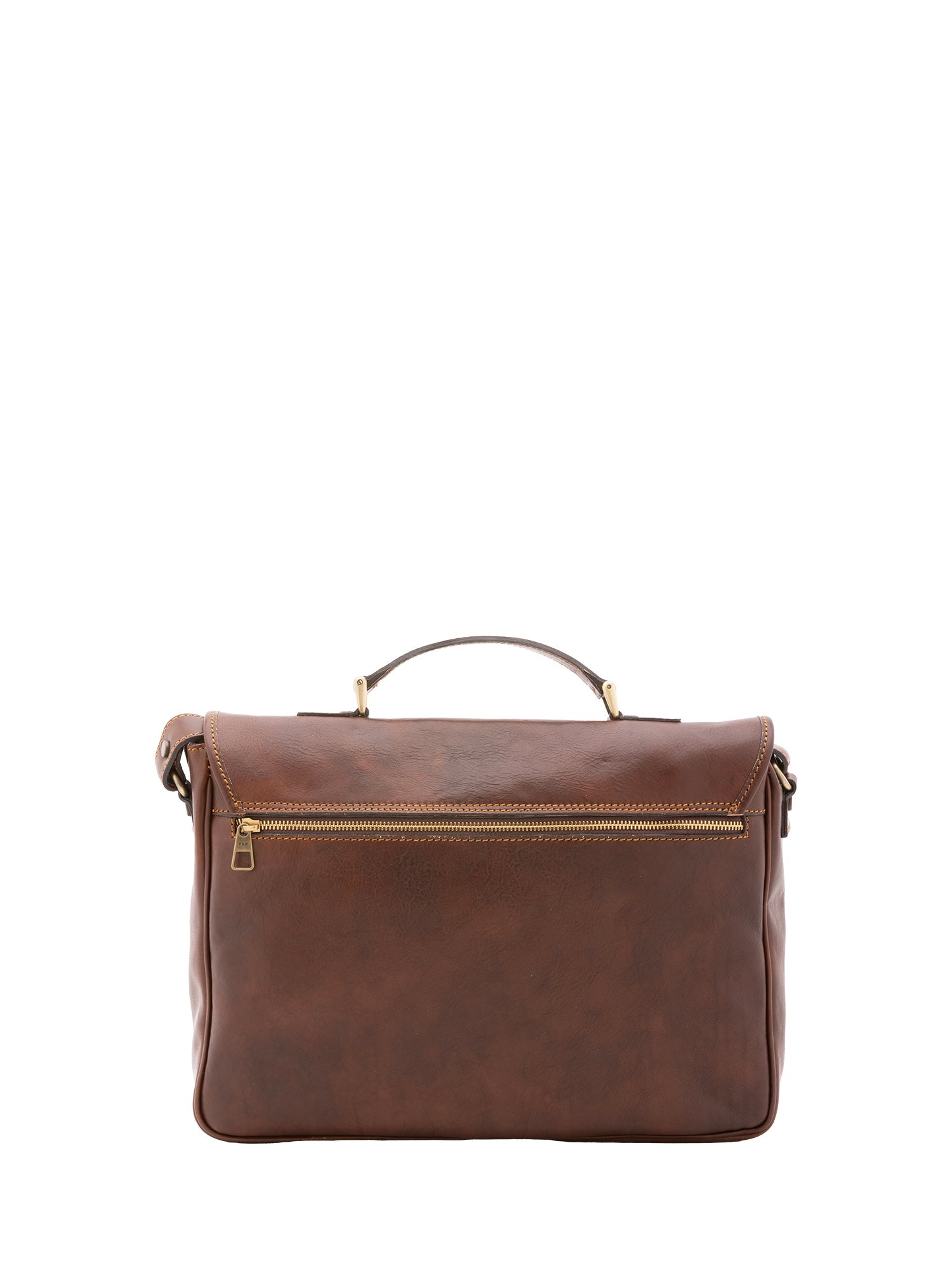 Borsa a mano unisex in vera pelle Made in Italy 4576-TESTA DI MORO Alessia Firenze