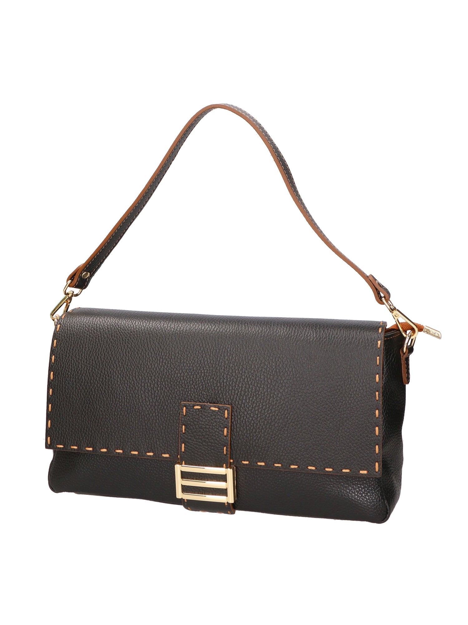 Walda Borsa a spalla da donna Vera pelle 06868-D28 NERO Chiara Ferretti