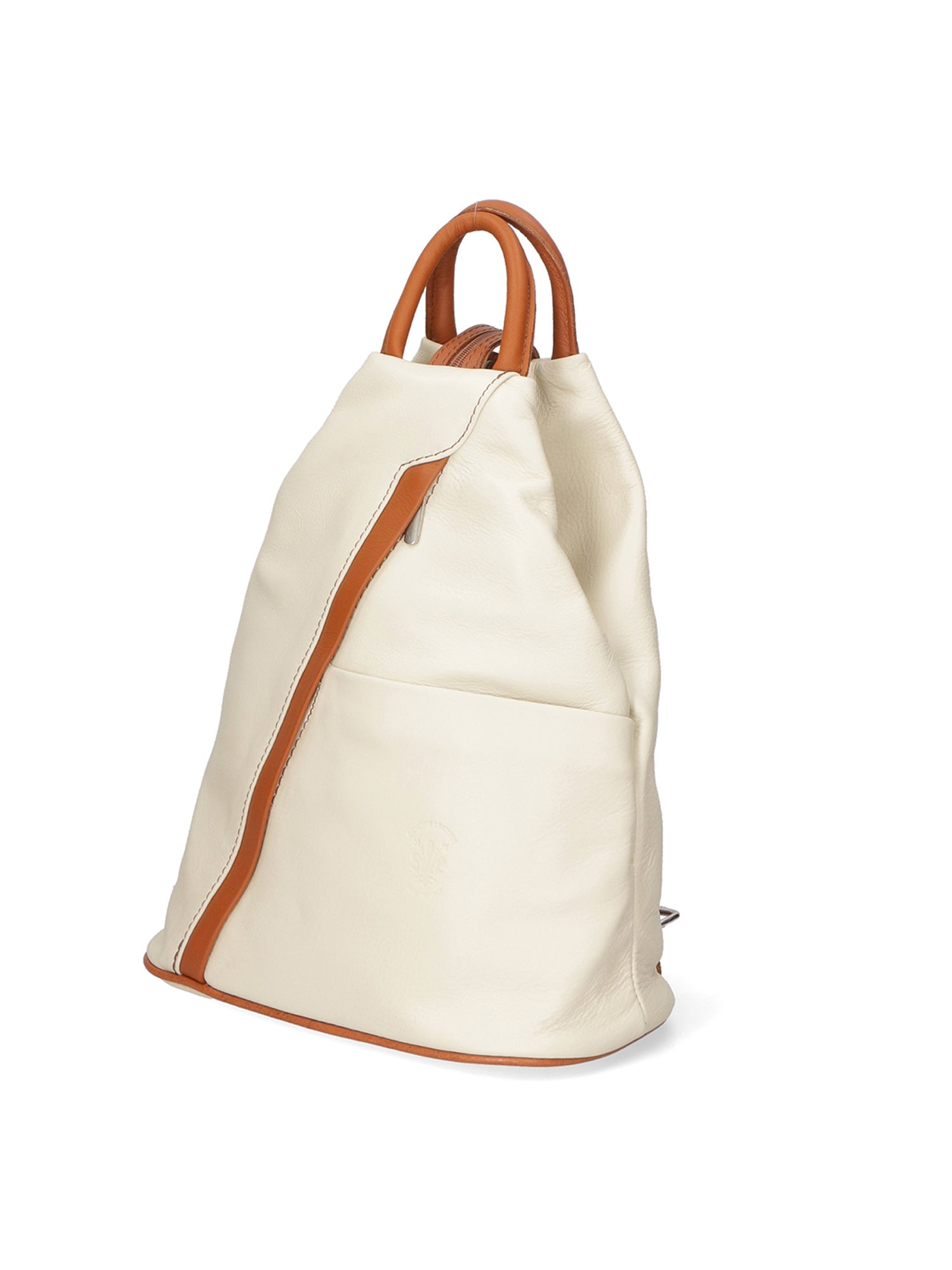 Erika Zaino da donna in vera pelle Casual 80072-BEIGE-CUOIO Chiara Ferretti