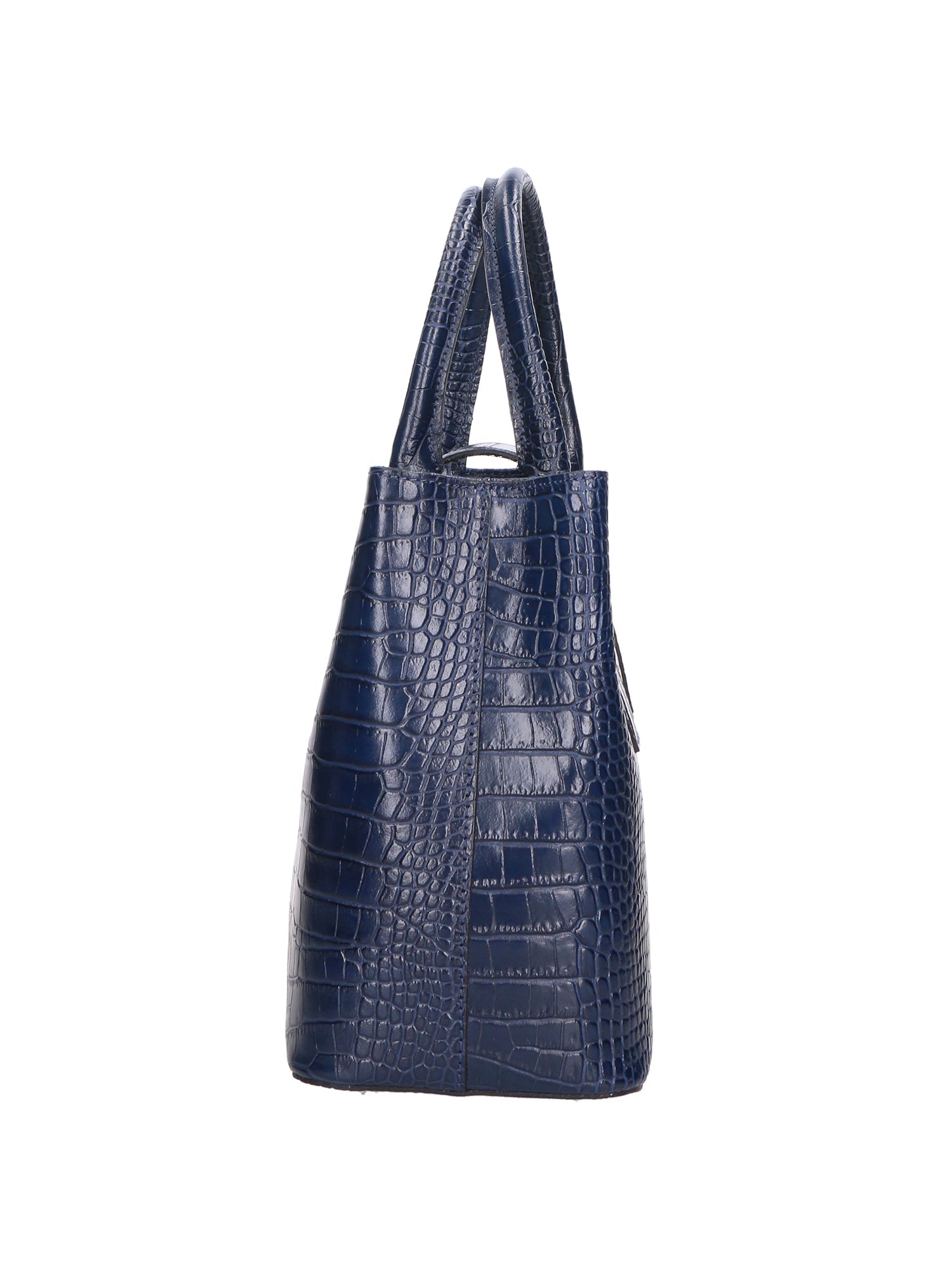 Letizia Borsa a mano da donna Pelle stampata croco 06542-BLU SCURO Chiara Ferretti