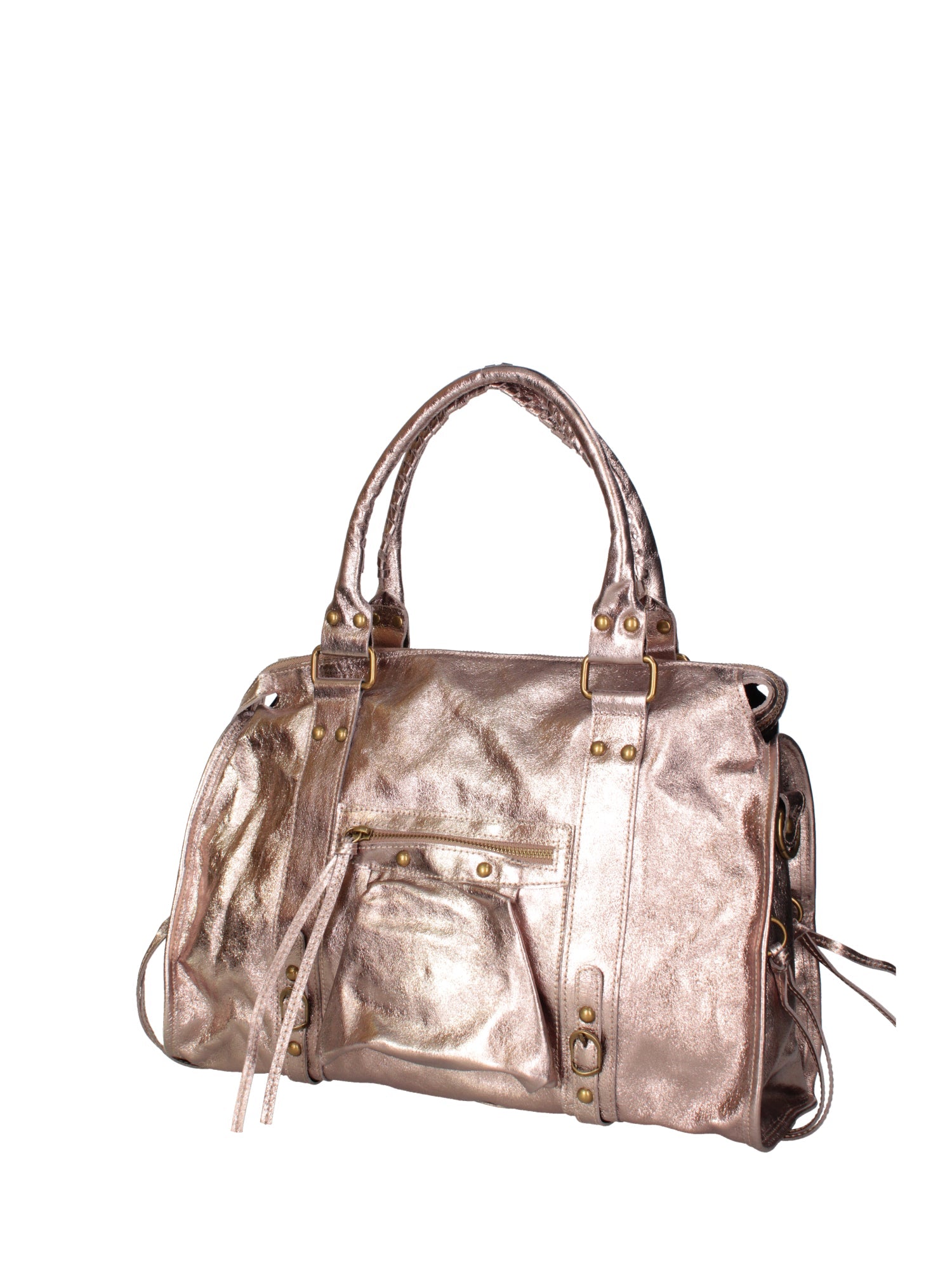Novara Borsa a spalla da donna Vera pelle 06090 LM-L005 BRONZO Chiara Ferretti