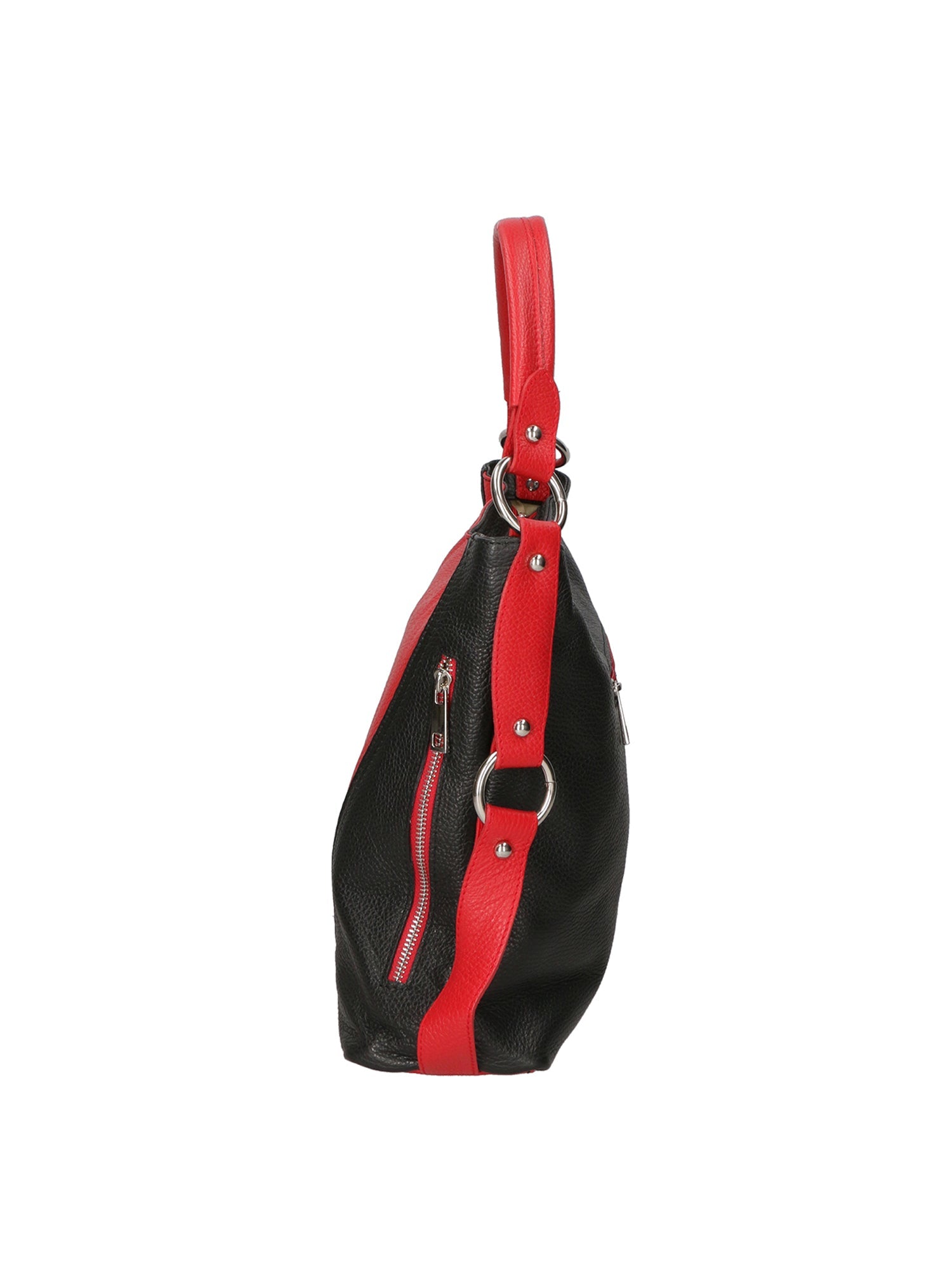 Emily Borsa a spalla da donna Vera pelle 80064-D10 ROSSO D28 NERO Chiara Ferretti