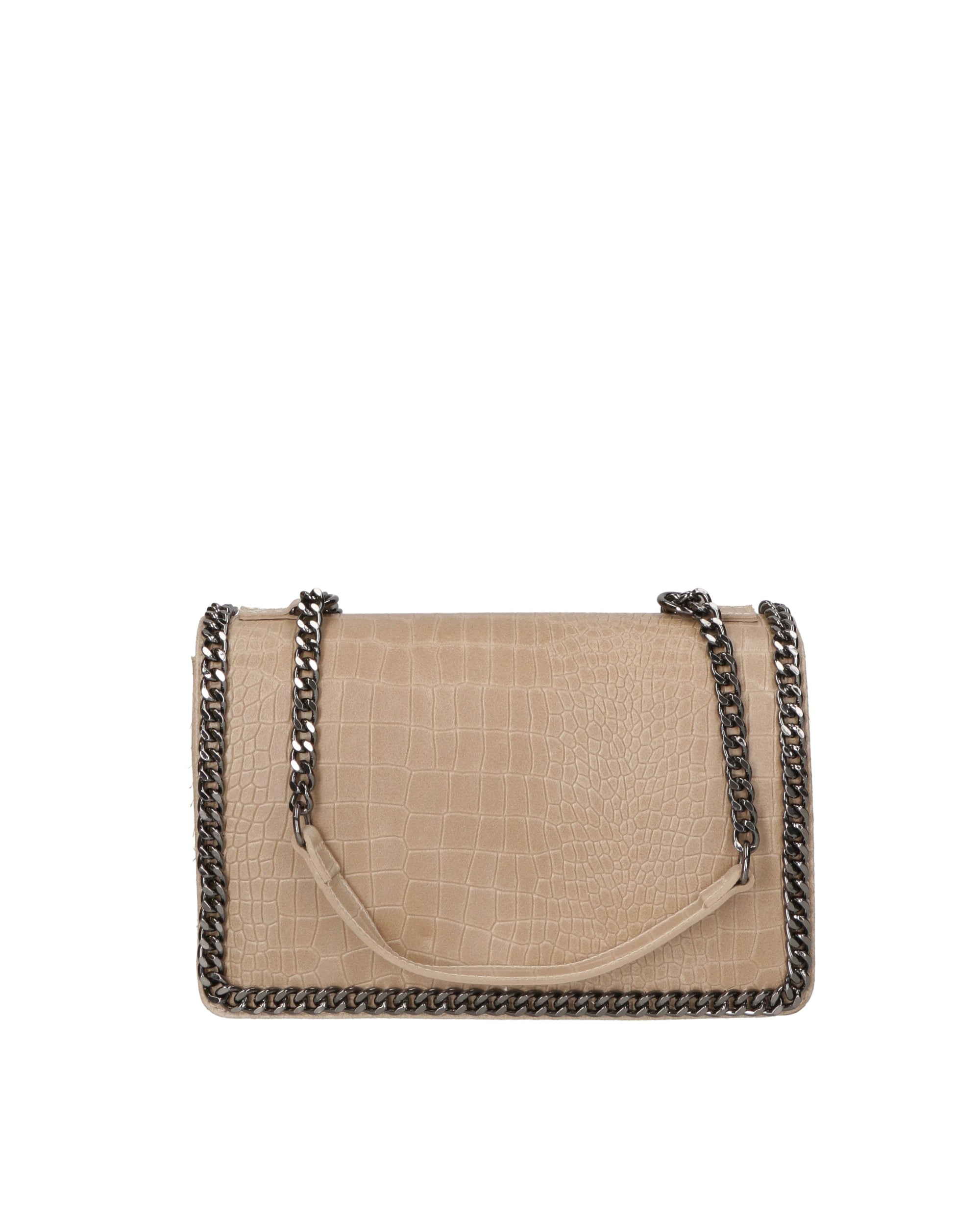 Crystalline Borsa a tracolla da donna Vera pelle 80066-TAUPE Chiara Ferretti