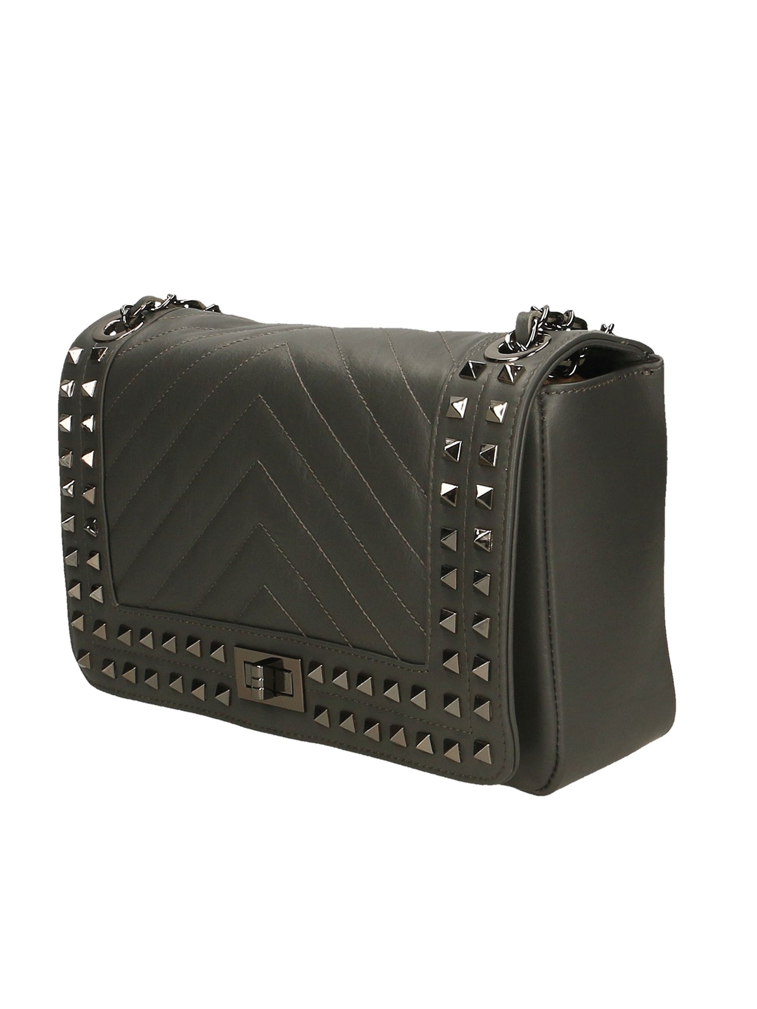 Bologna Borsa a spalla da donna Vera pelle 6590-GRIGIO GREY Chiara Ferretti